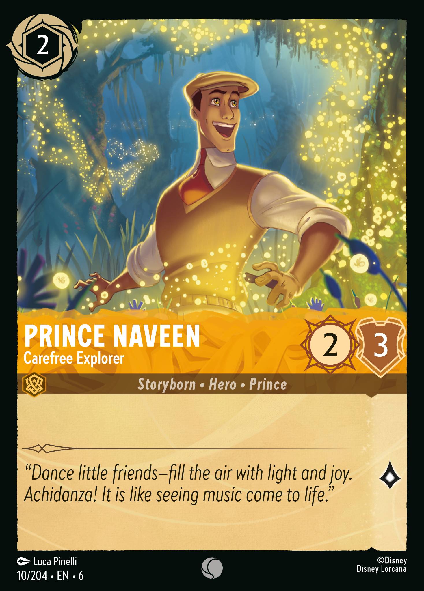 Prince Naveen - Carefree Explorer - Common Lorcana Card