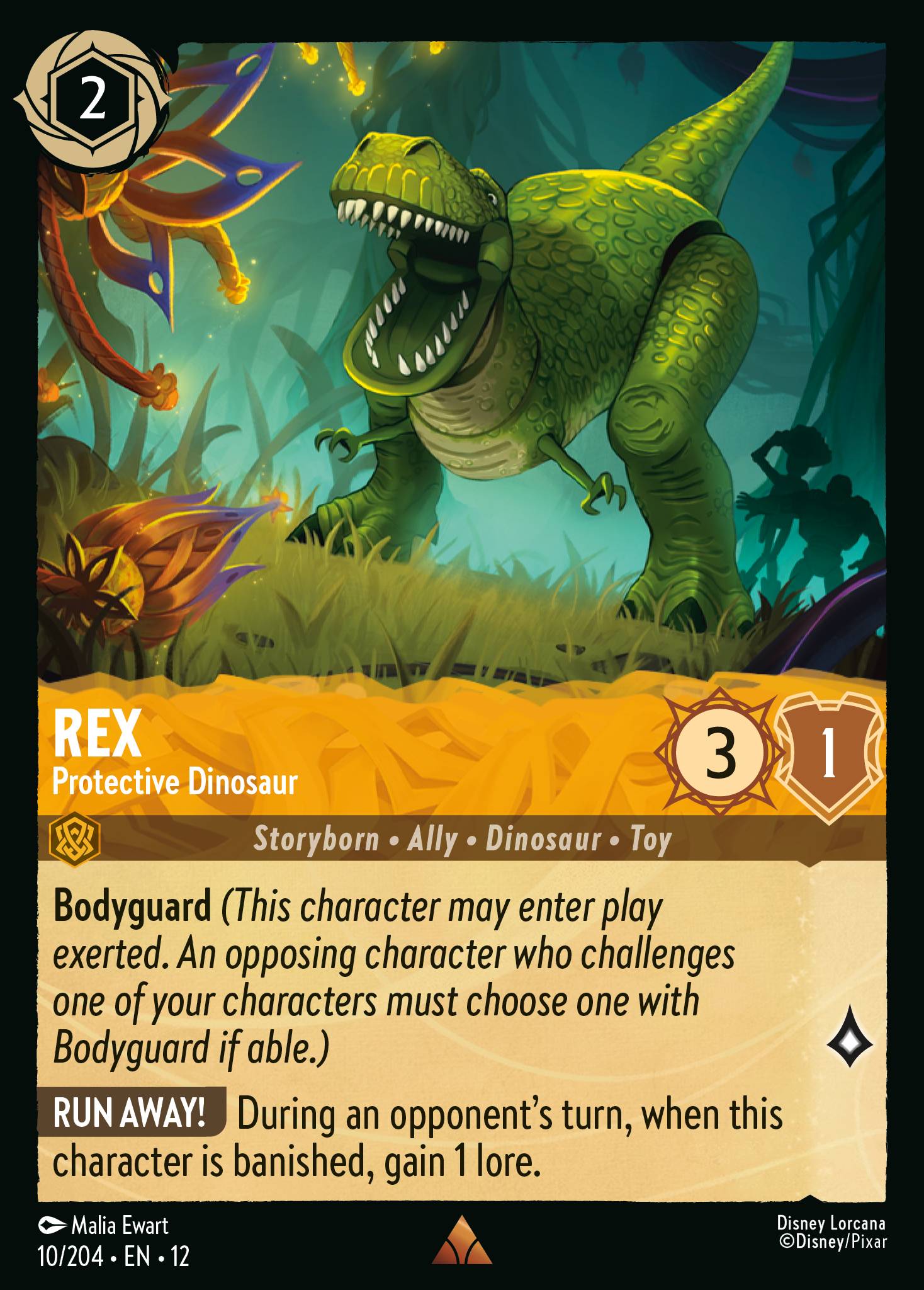 Rex - Protective Dinosaur - Rare Lorcana Card