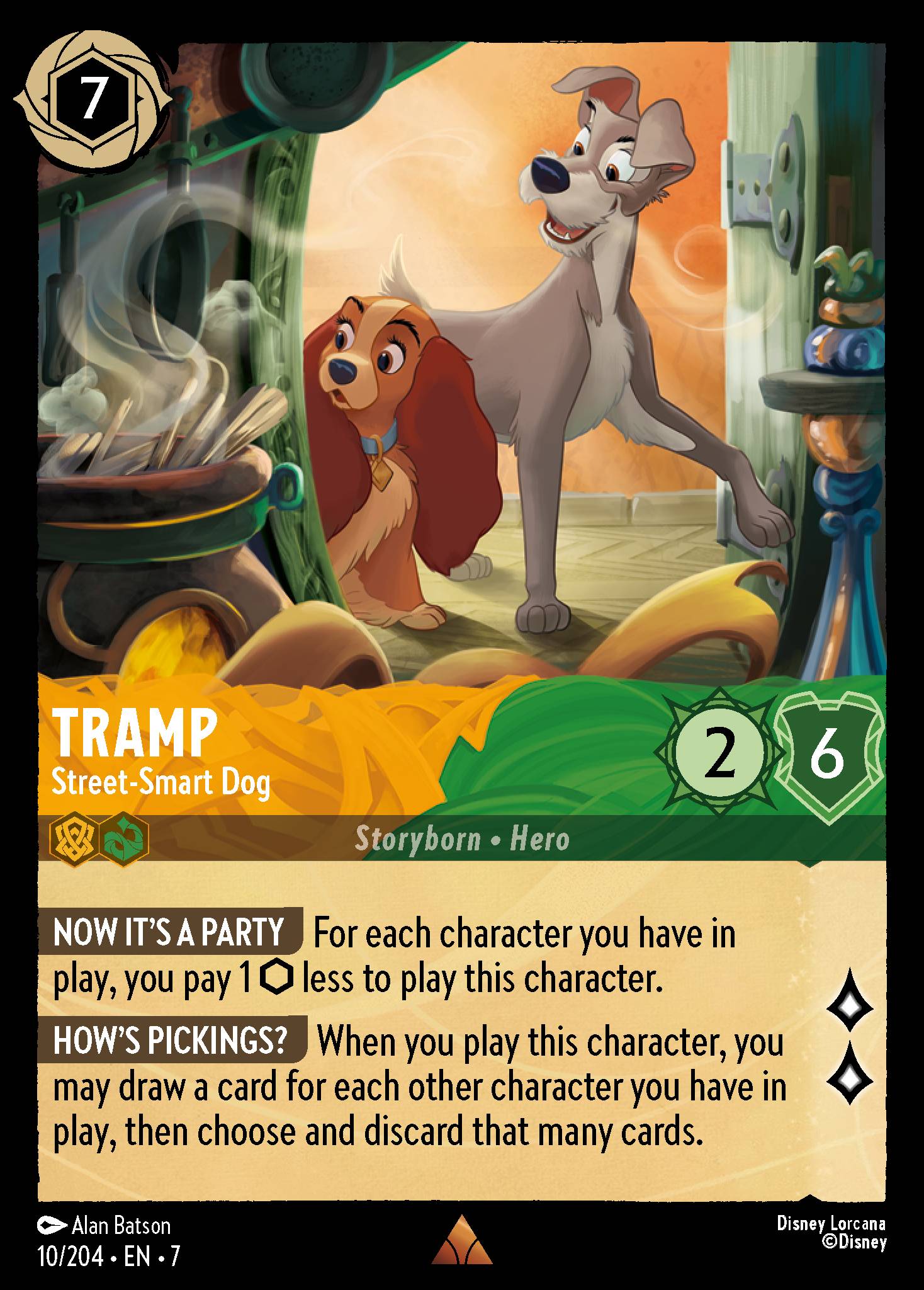 Tramp - Street-Smart Dog - Rare Lorcana Card