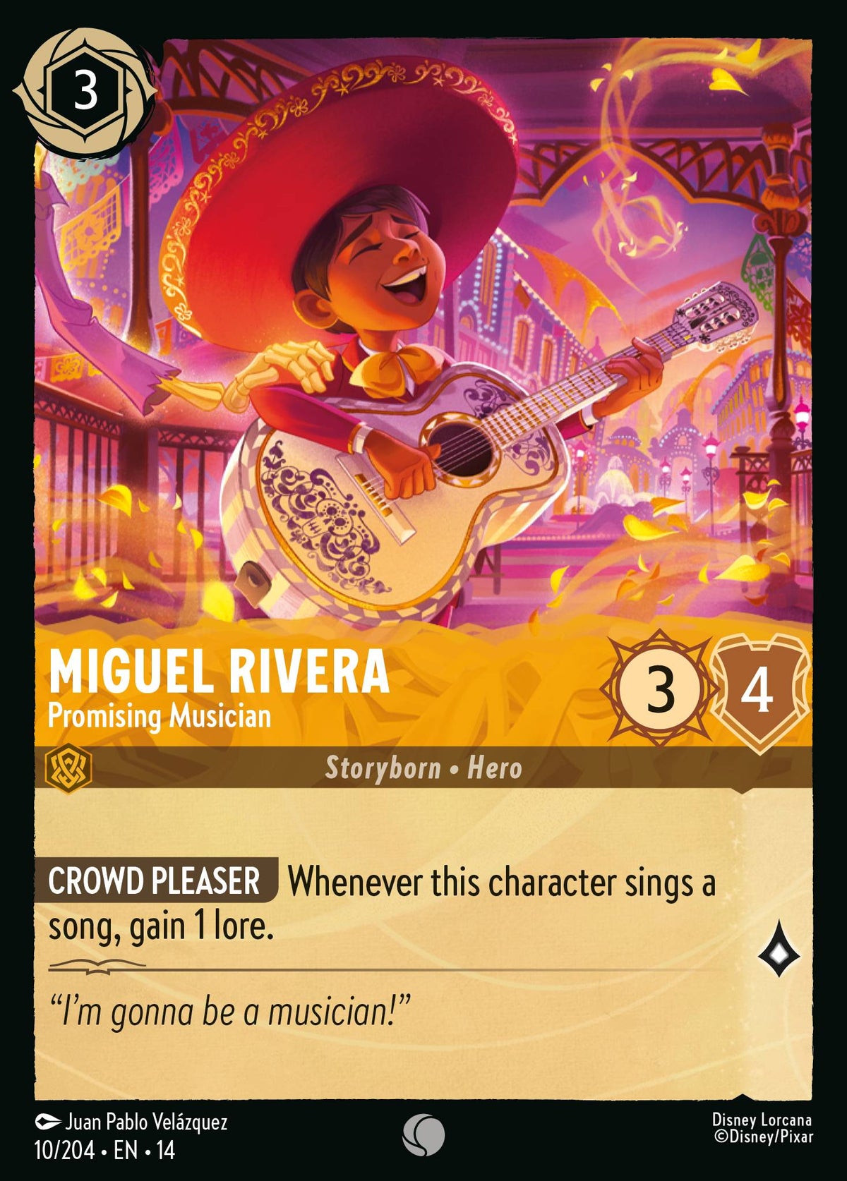 Miguel Rivera - Promising Musician - Common Lorcana Card