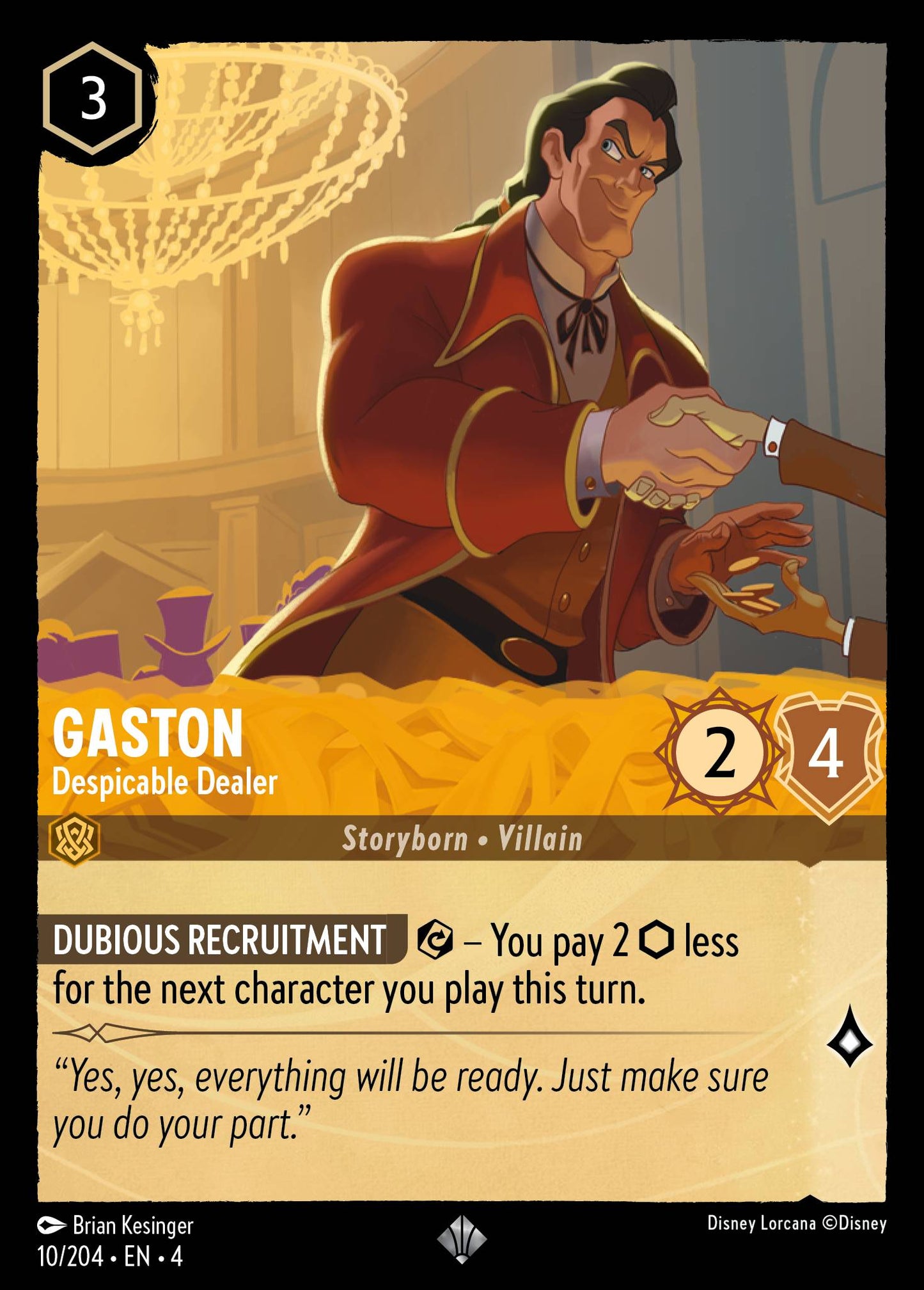 Gaston - Despicable Dealer - Super Rare Lorcana Card
