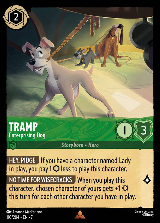 Tramp - Enterprising Dog - Rare Lorcana Card