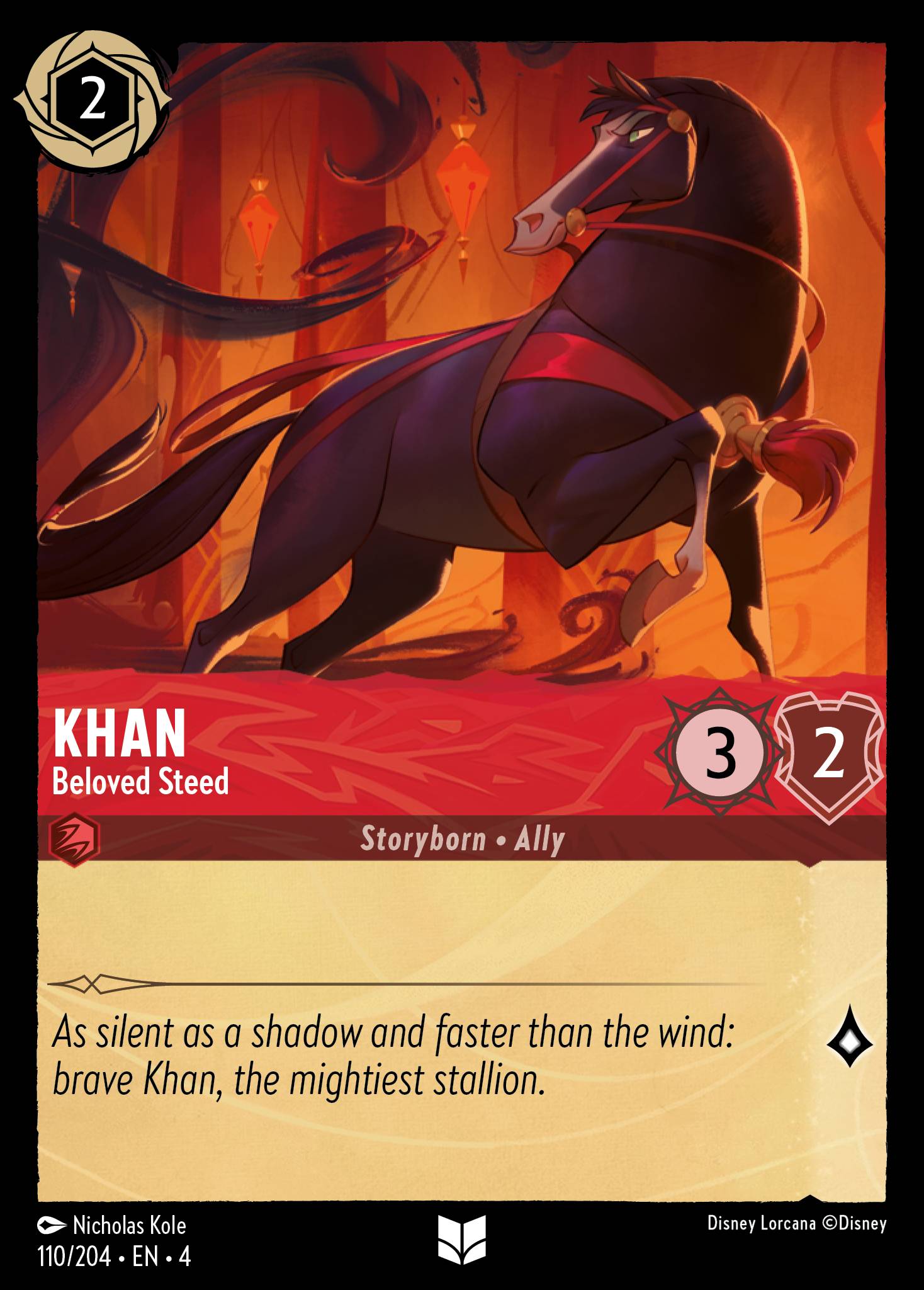 Khan - Beloved Steed - Uncommon Lorcana Card
