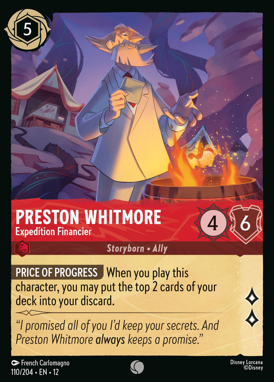 Preston Whitmore - Expedition Financier - Common Lorcana Card