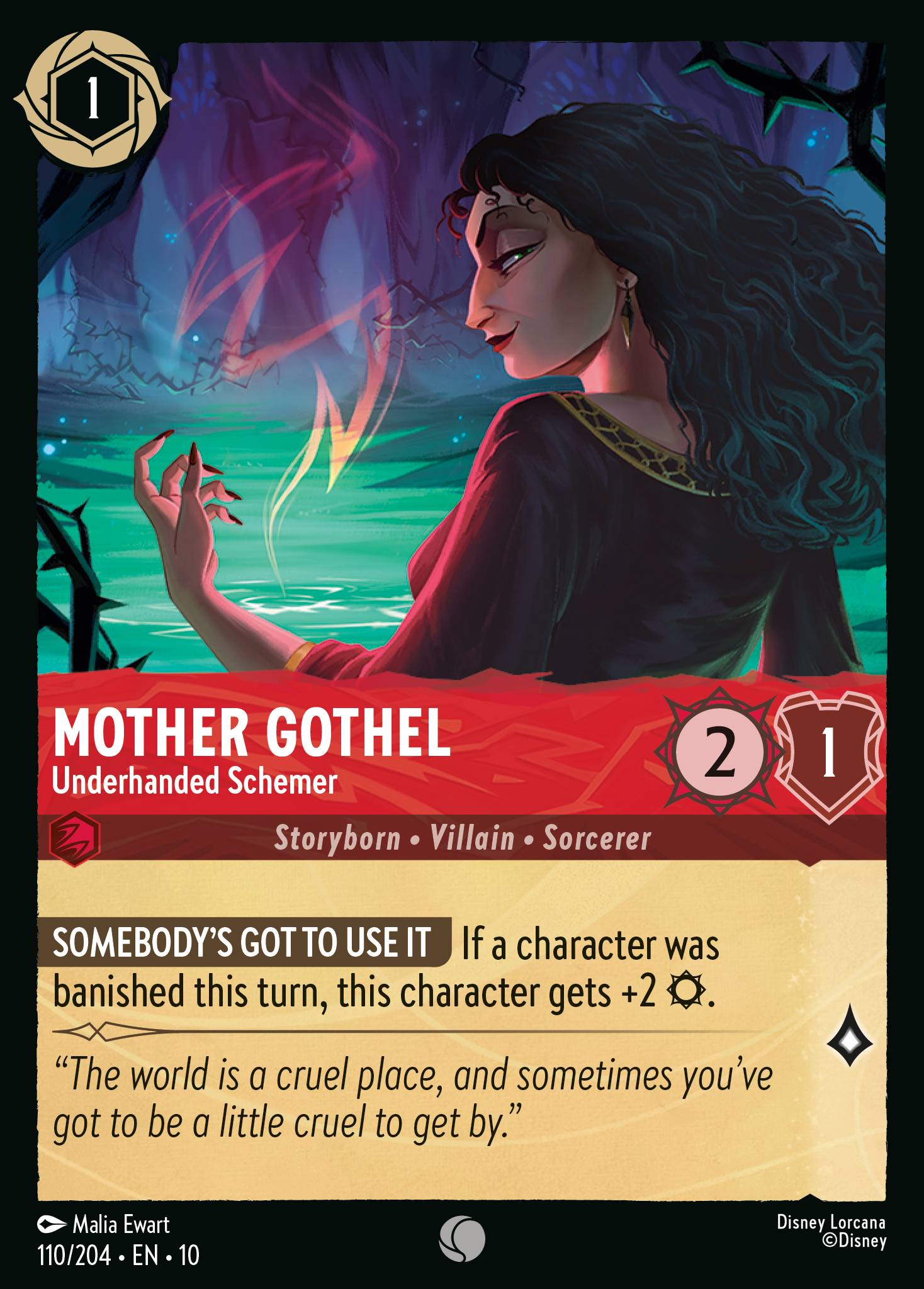 Mother Gothel - Underhanded Schemer - Common Lorcana Card