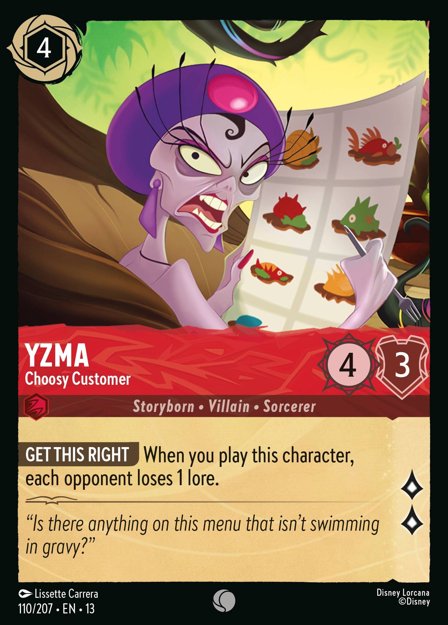 Yzma - Choosy Customer - Common Lorcana Card