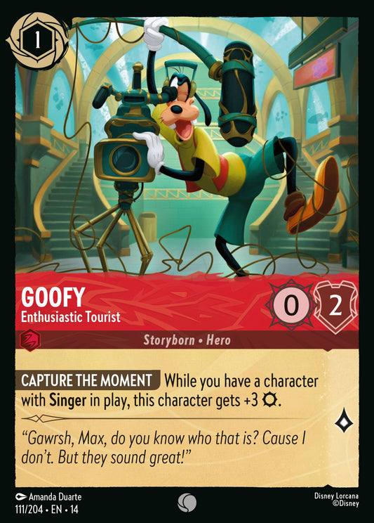 Goofy - Enthusiastic Tourist - Common Lorcana Card