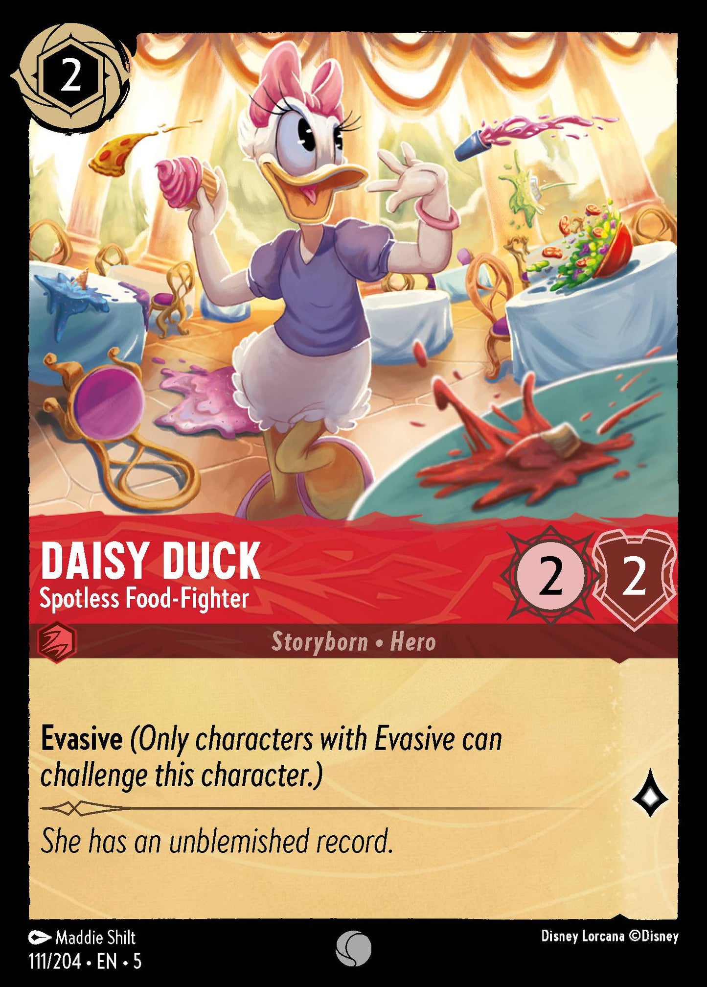 Daisy Duck - Spotless Food-Fighter - Common Lorcana Card