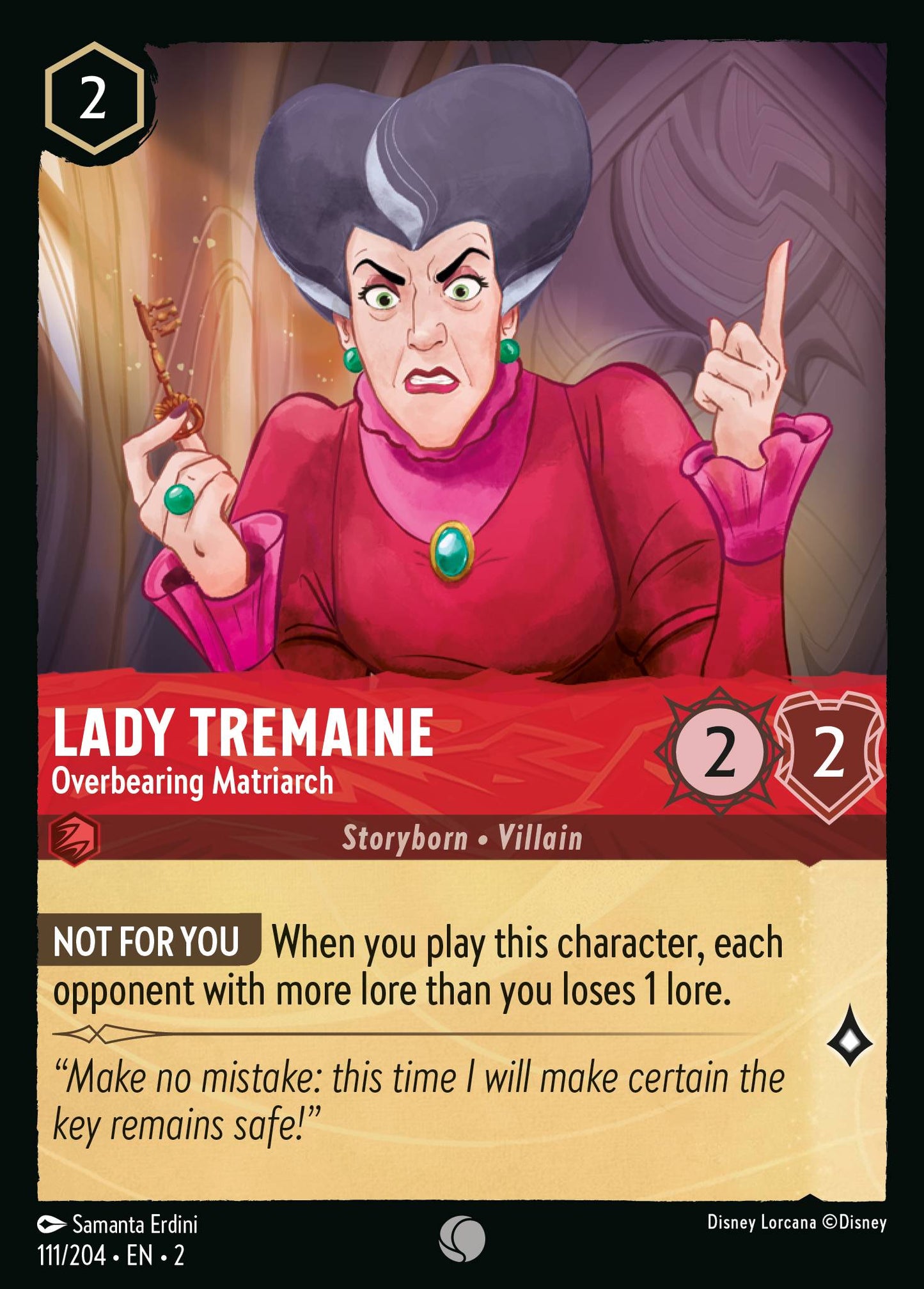 Lady Tremaine - Overbearing Matriarch - Common Lorcana Card
