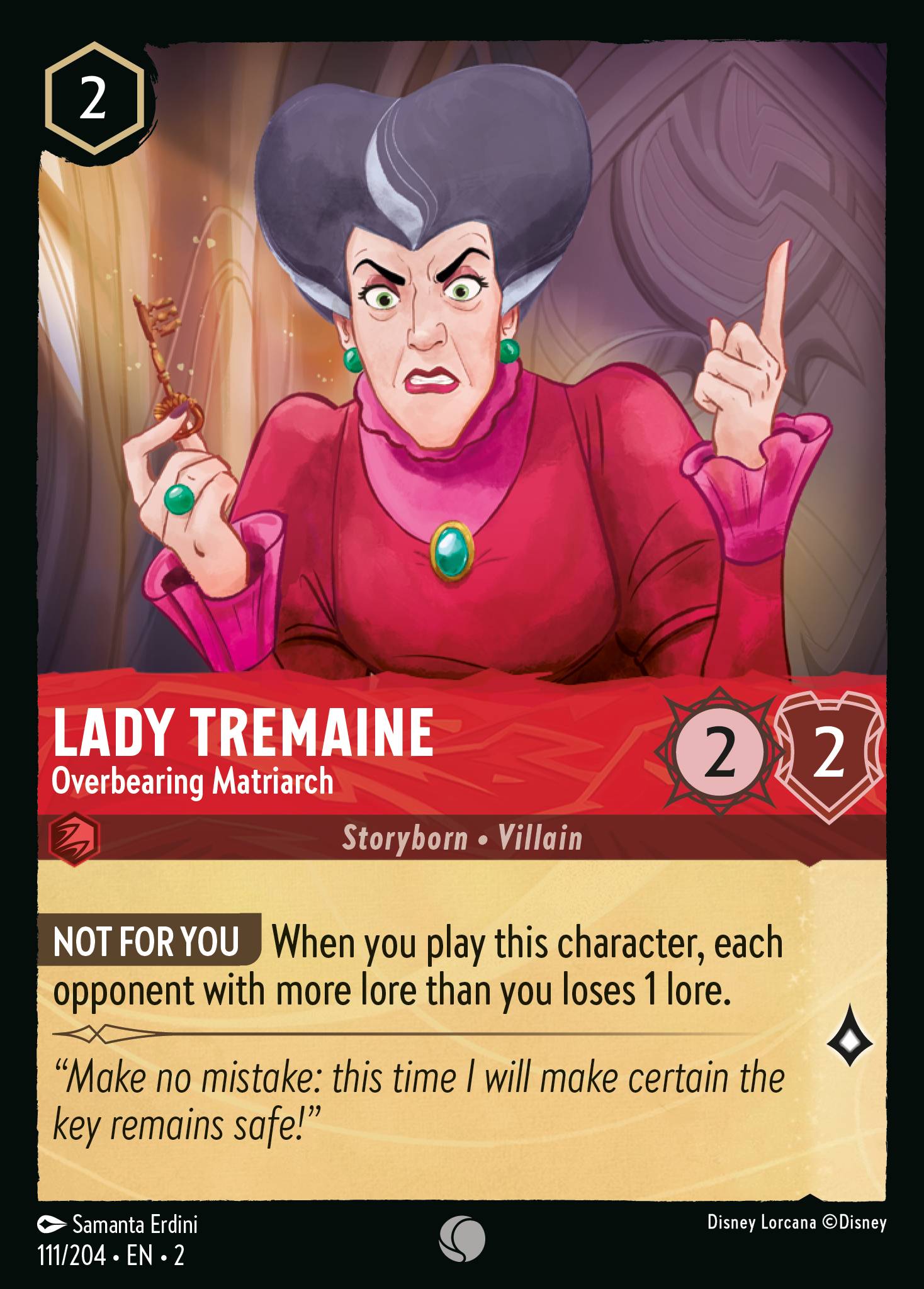 Lady Tremaine - Overbearing Matriarch - Common Lorcana Card