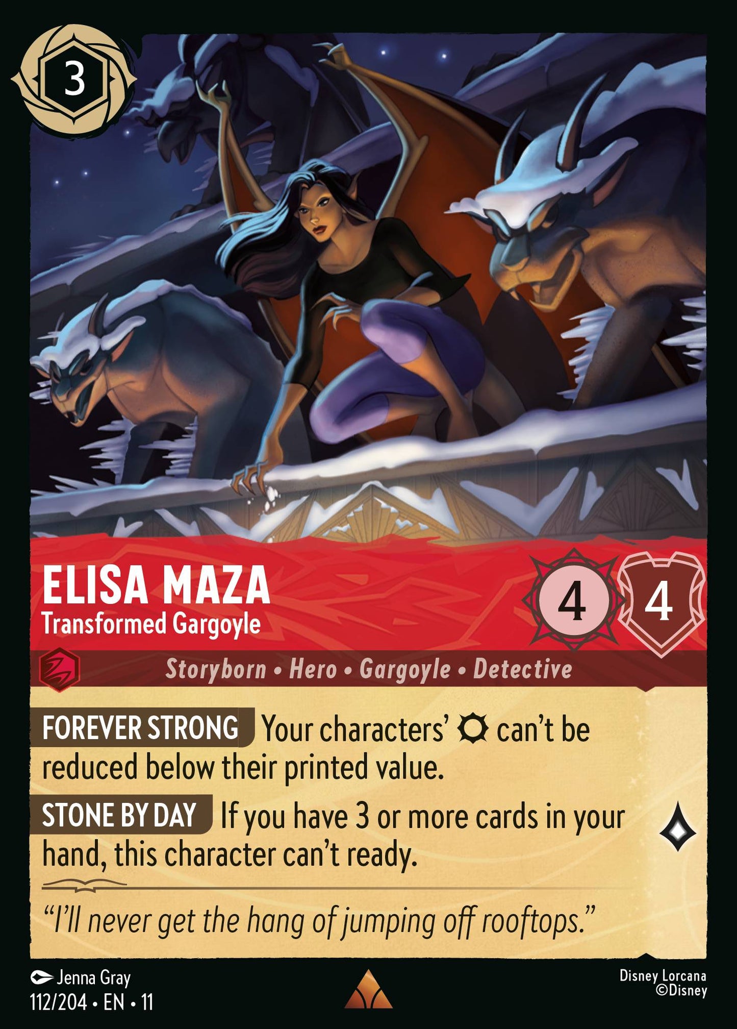 Elisa Maza - Transformed Gargoyle - Rare Lorcana Card