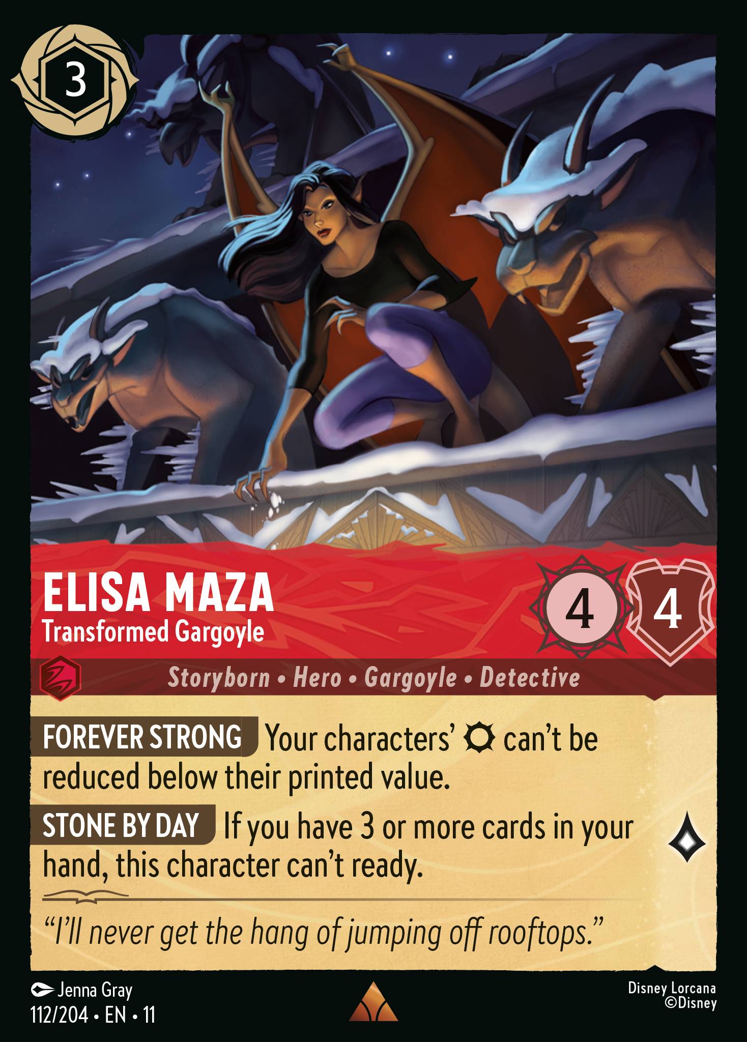 Elisa Maza - Transformed Gargoyle - Rare Lorcana Card