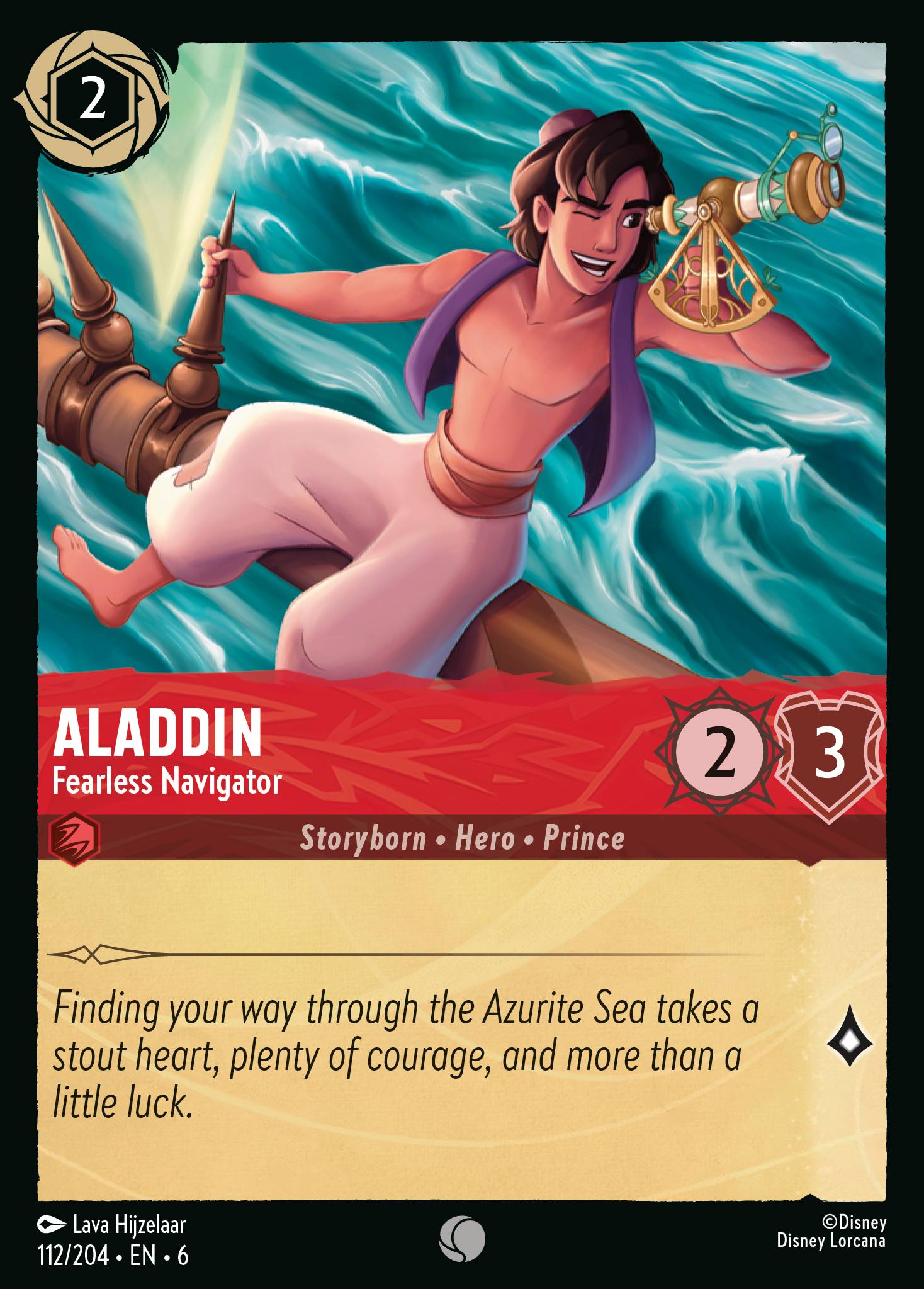 Aladdin - Fearless Navigator - Common Lorcana Card