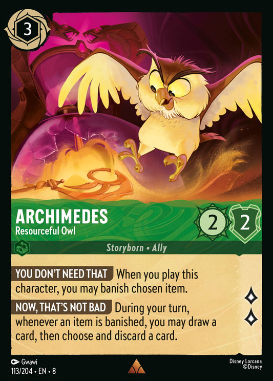 Archimedes - Resourceful Owl - Disney Lorcana Card