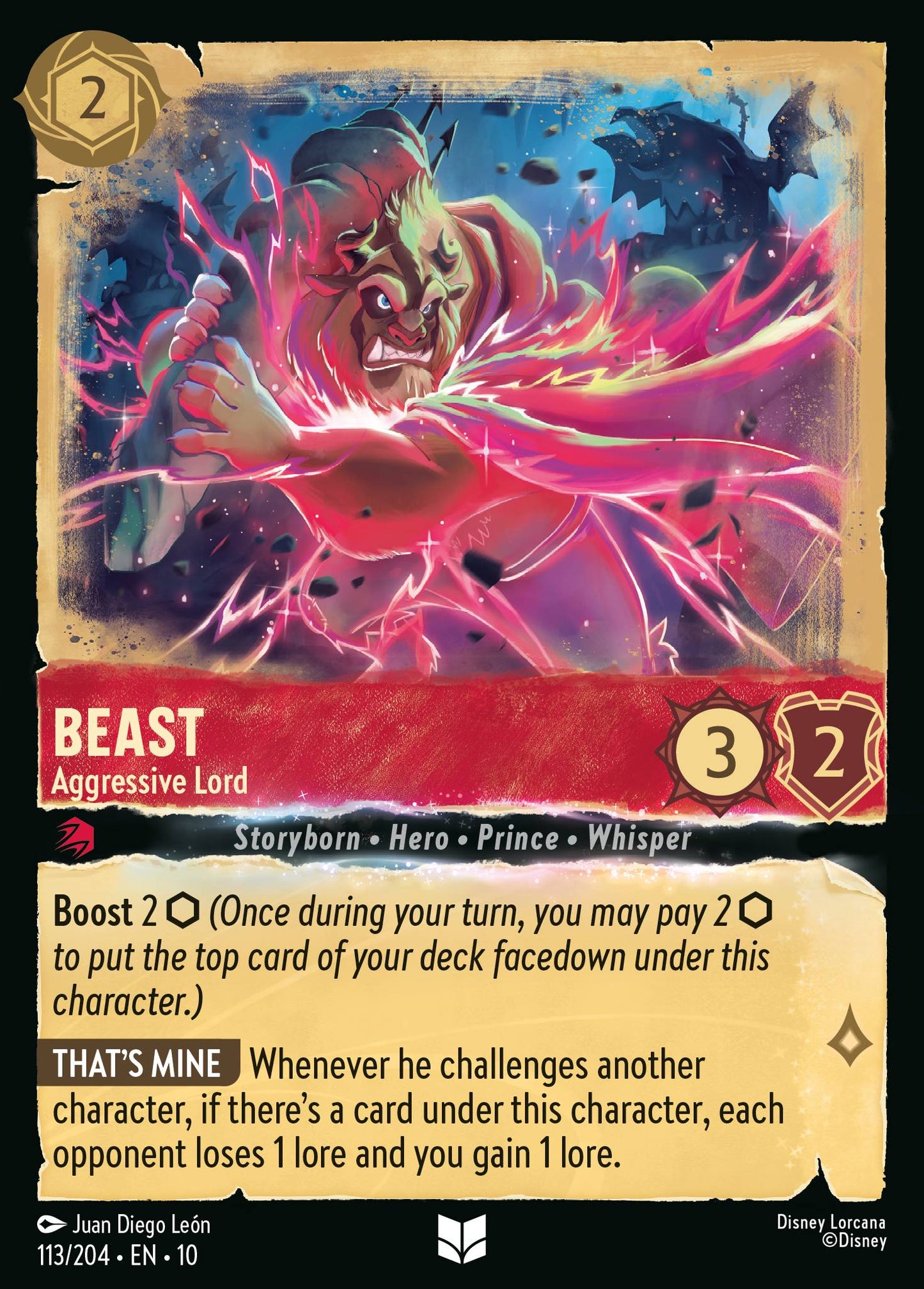 Beast - Aggressive Lord - Uncommon Lorcana Card
