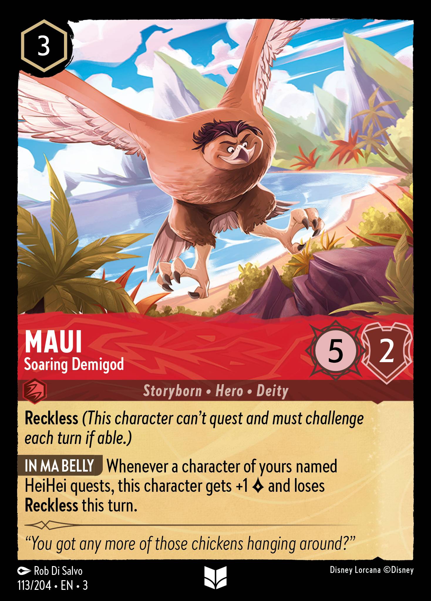 Maui - Soaring Demigod - Uncommon Lorcana Card