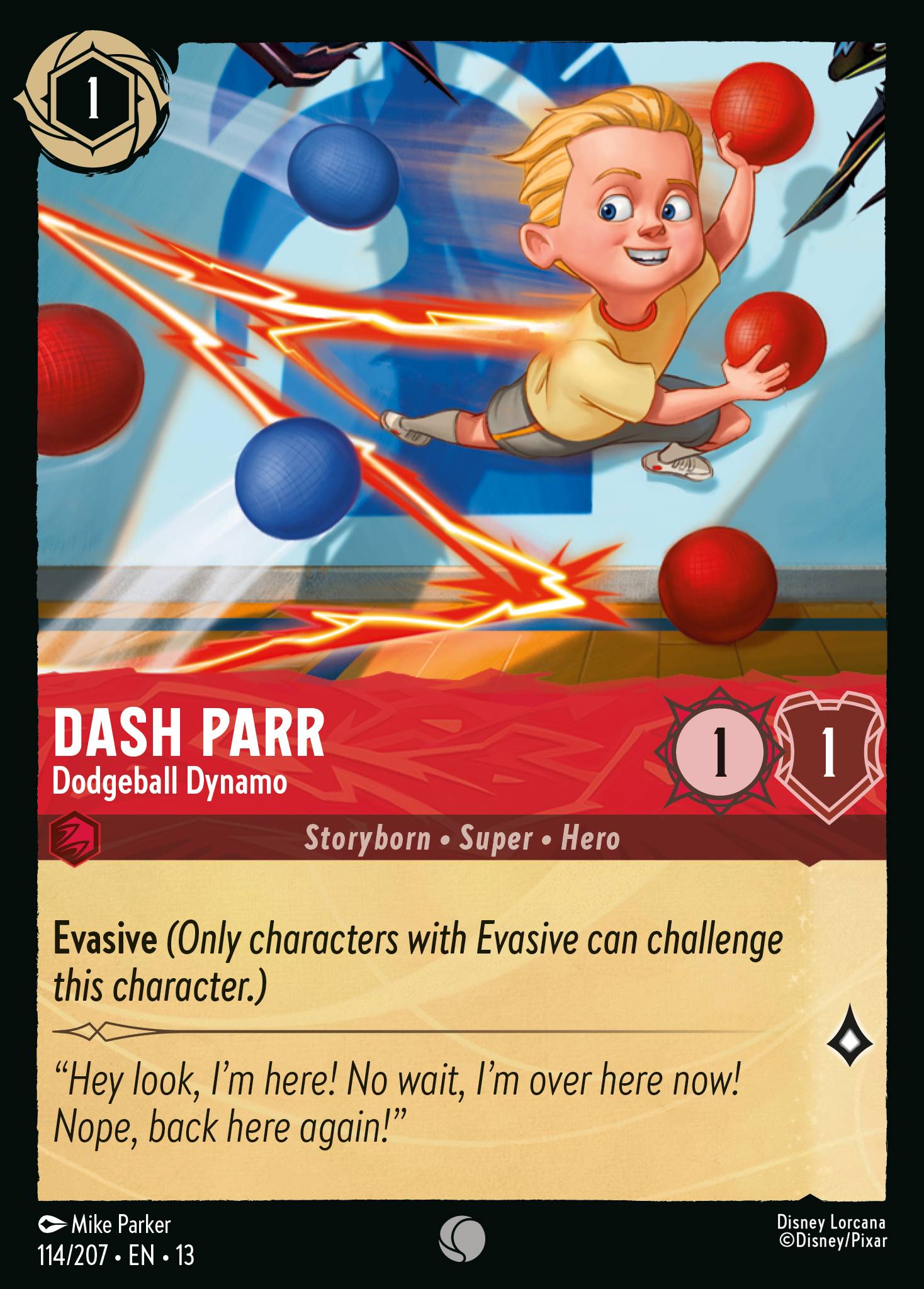 Dash Parr - Dodgeball Dynamo - Common Lorcana Card