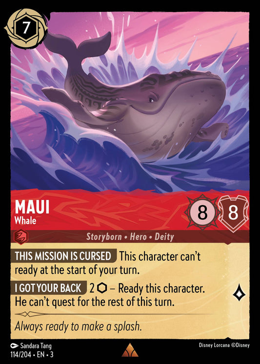 Maui - Whale - Disney Lorcana Card