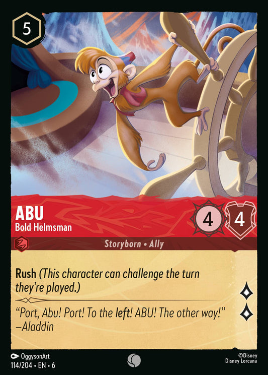 Abu - Bold Helmsman - Common Lorcana Card
