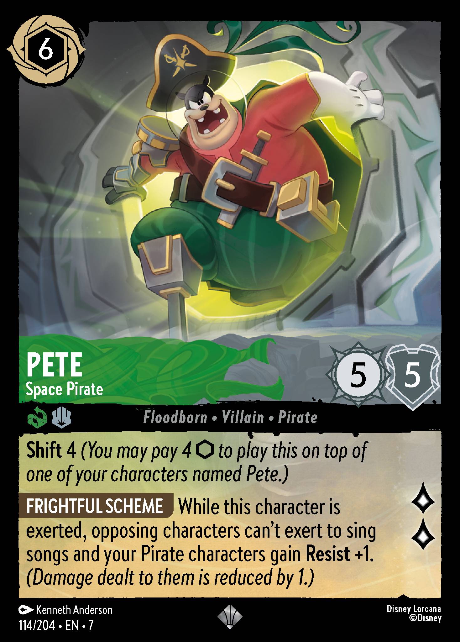 Pete - Space Pirate - Super Rare Lorcana Card