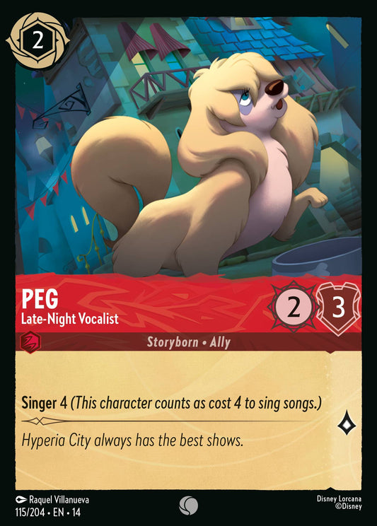 Peg - Late-Night Vocalist - Common Lorcana Card