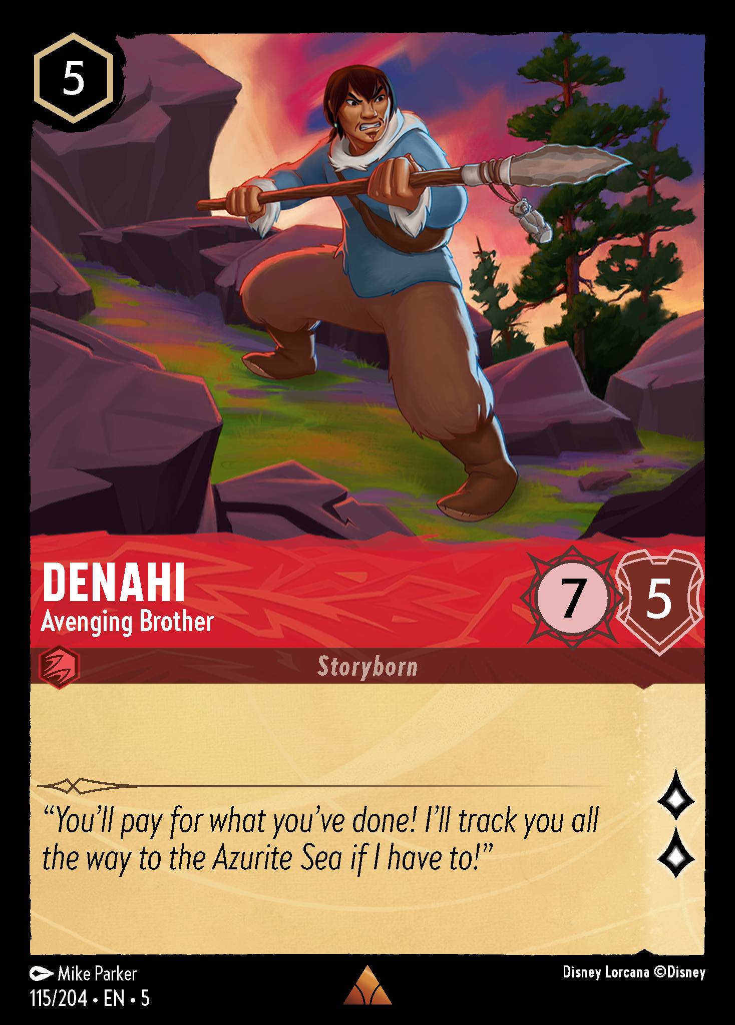 Denahi - Avenging Brother - Rare Lorcana Card