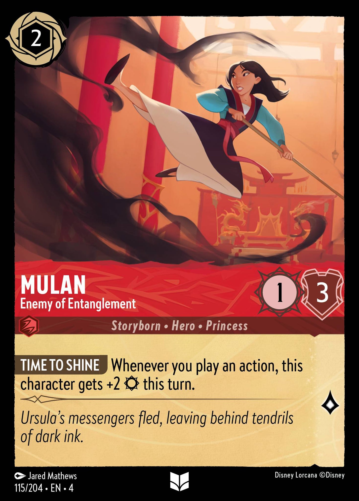 Mulan - Enemy of Entanglement - Disney Lorcana Card