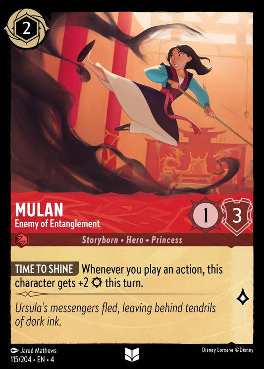 Mulan - Enemy of Entanglement - Disney Lorcana Card