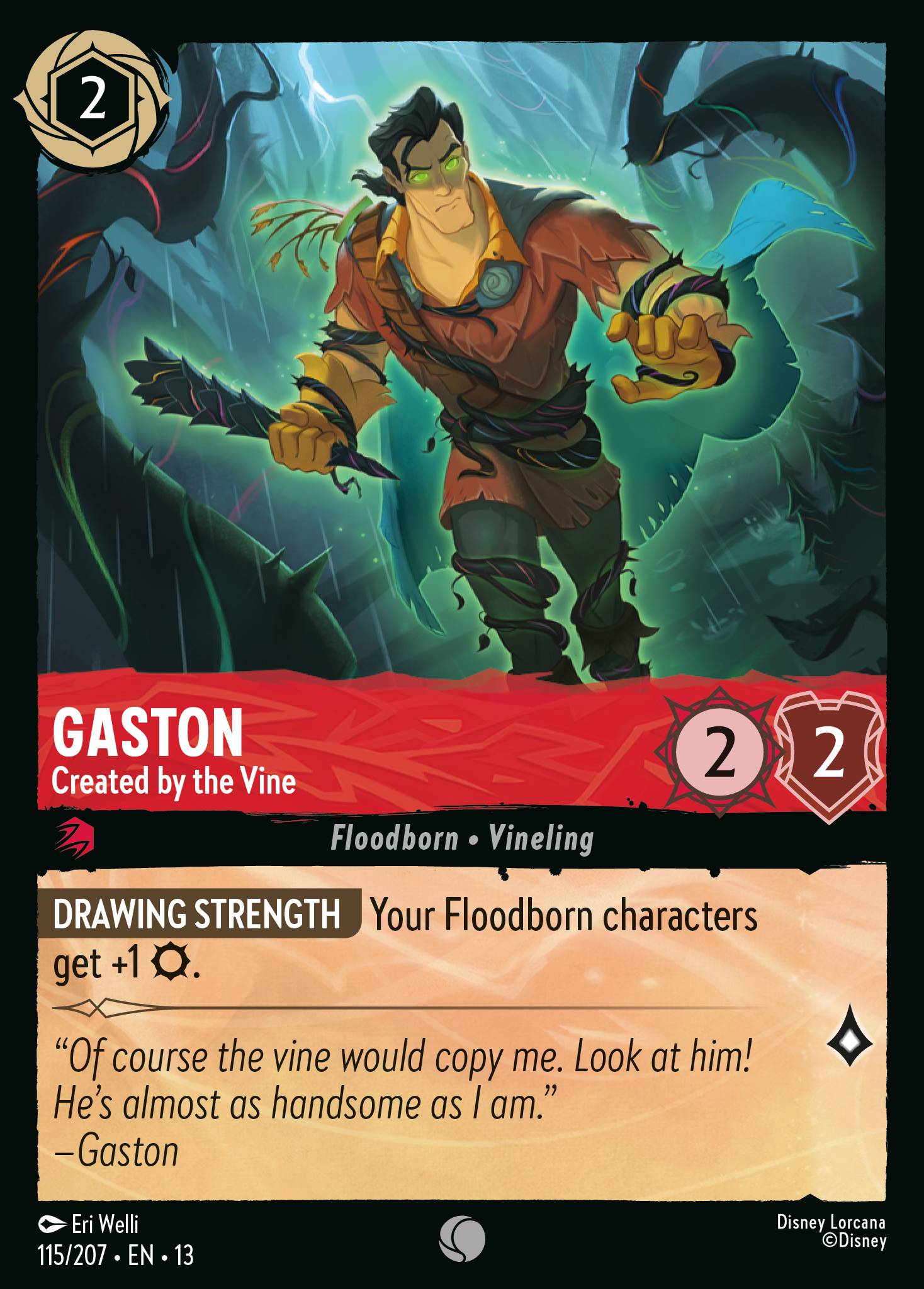 Gaston - Created by the Vine - Common Lorcana Card