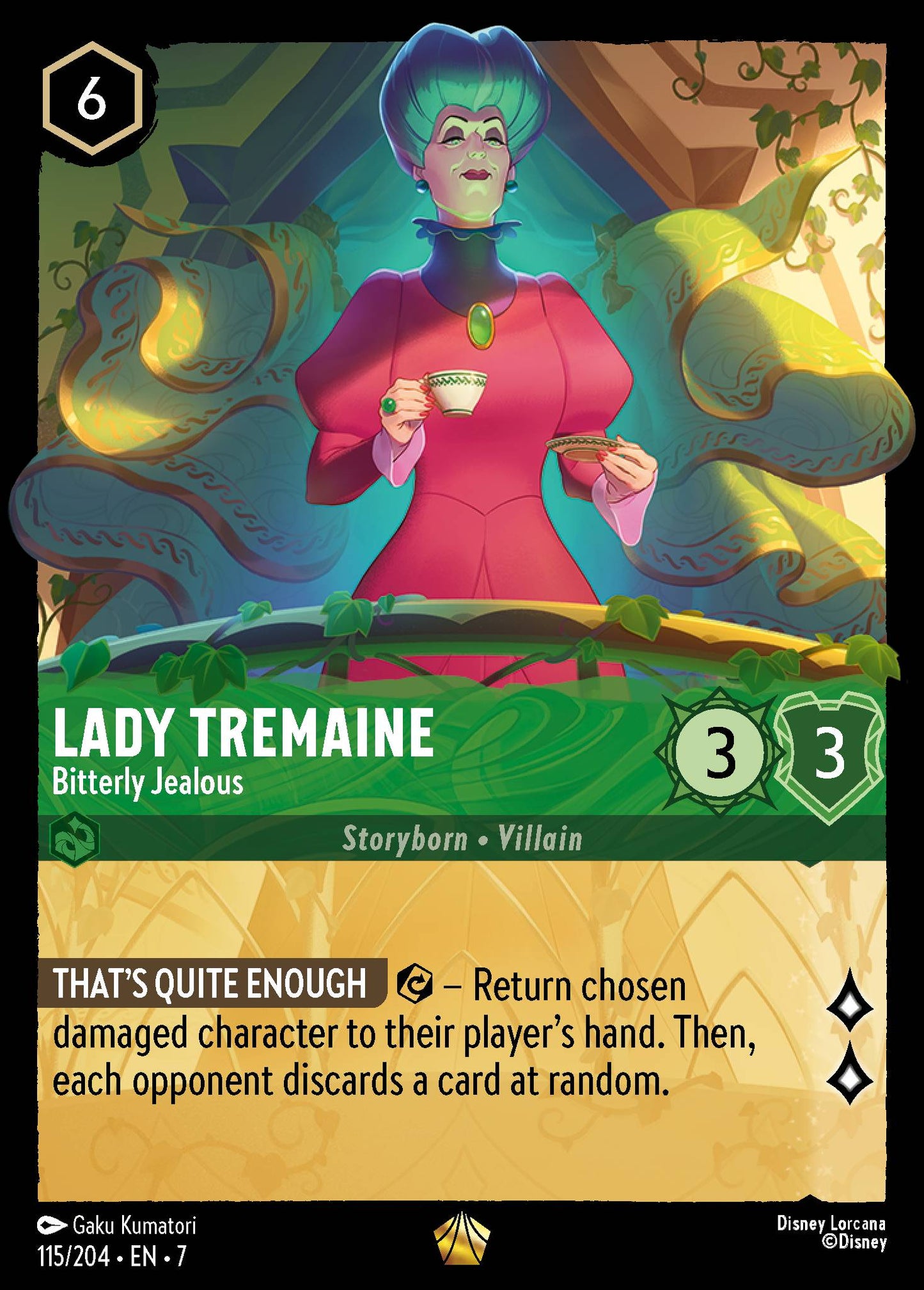 Lady Tremaine - Bitterly Jealous - Legendary Lorcana Card