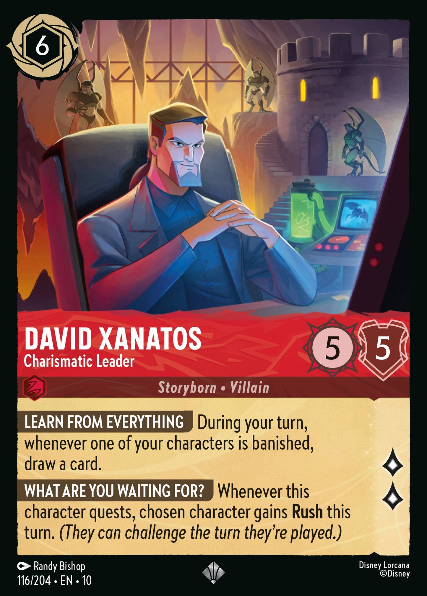 David Xanatos - Charismatic Leader - Super Rare Lorcana Card