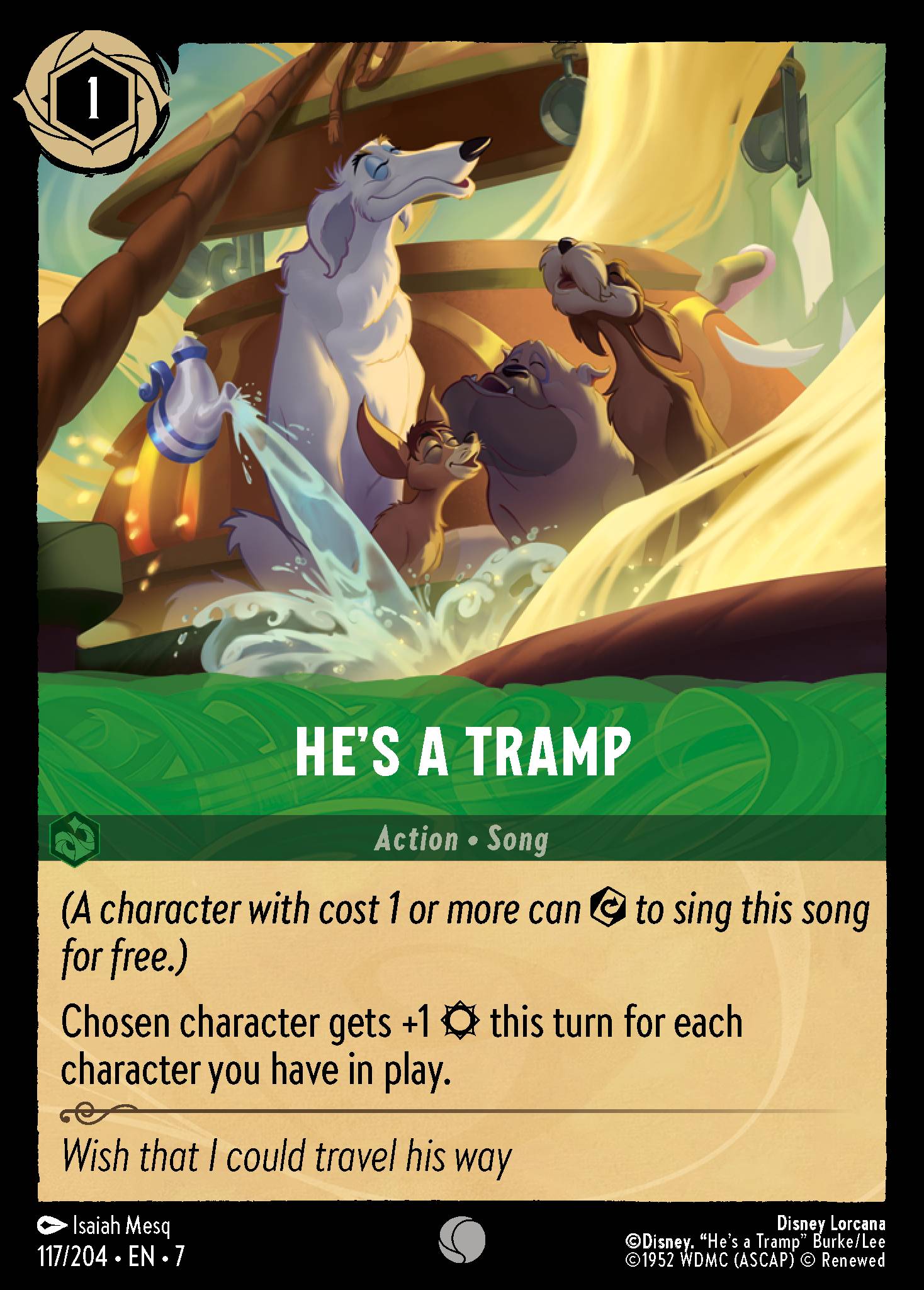 He's a Tramp - Common Lorcana Card