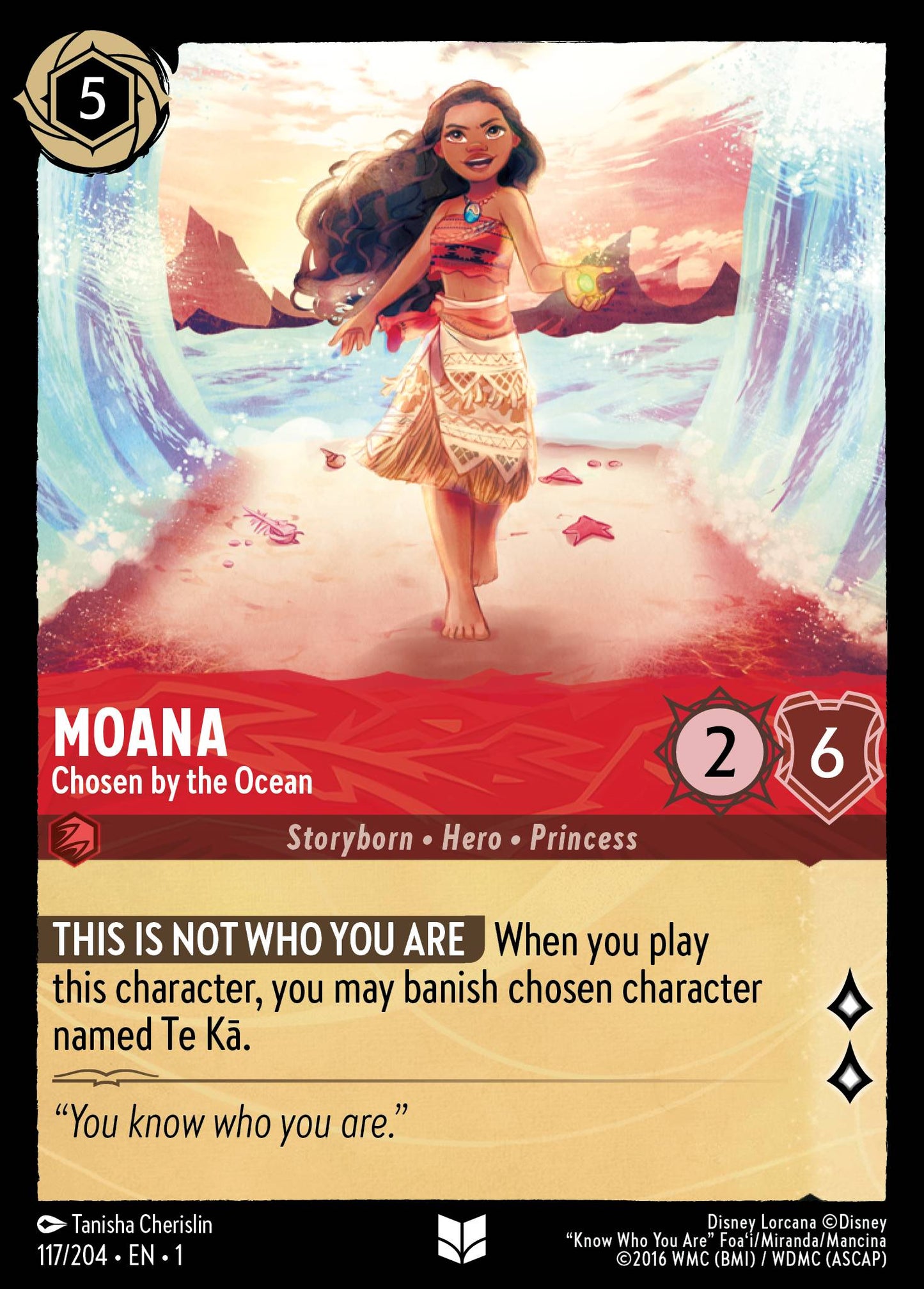 Moana - Chosen by the Ocean - Uncommon Lorcana Card