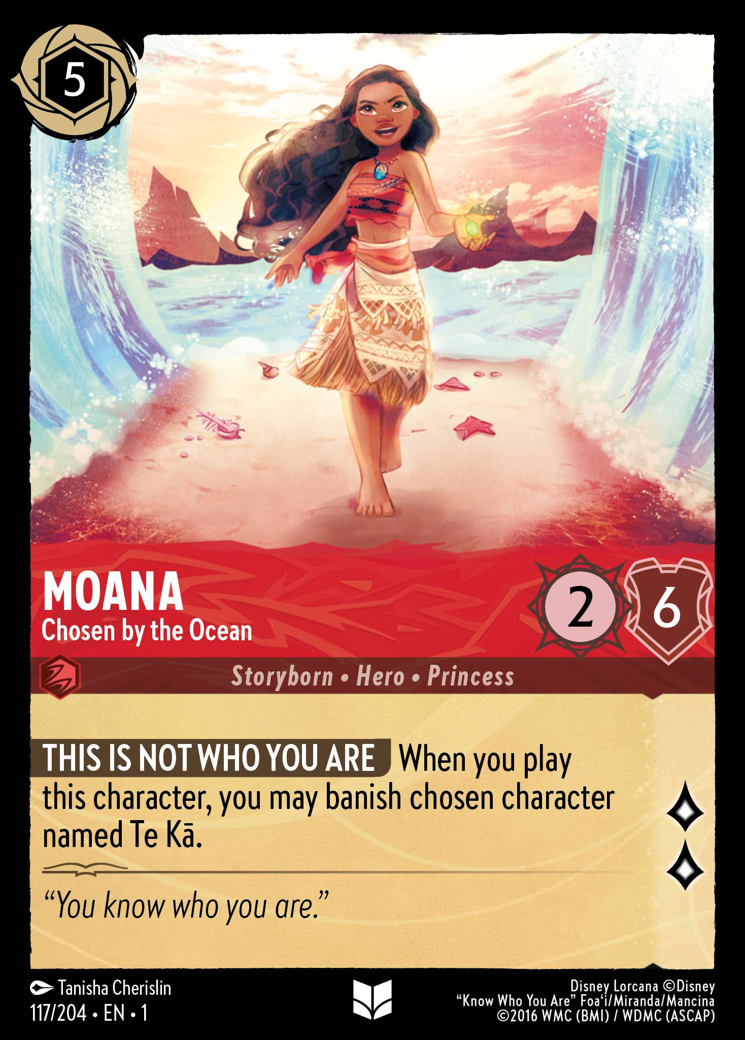 Moana - Chosen by the Ocean - Uncommon Lorcana Card