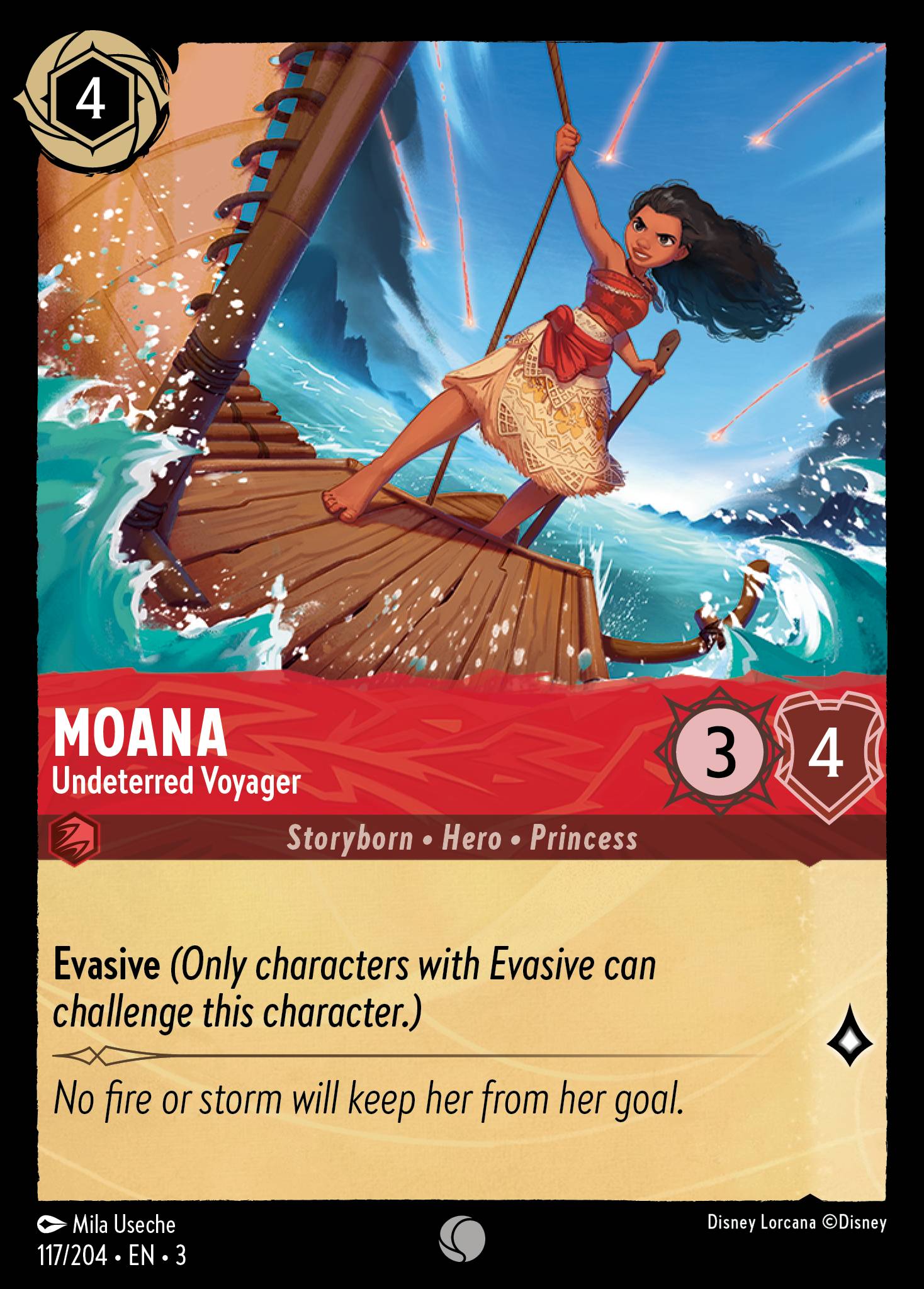 Moana - Undeterred Voyager - Disney Lorcana Card