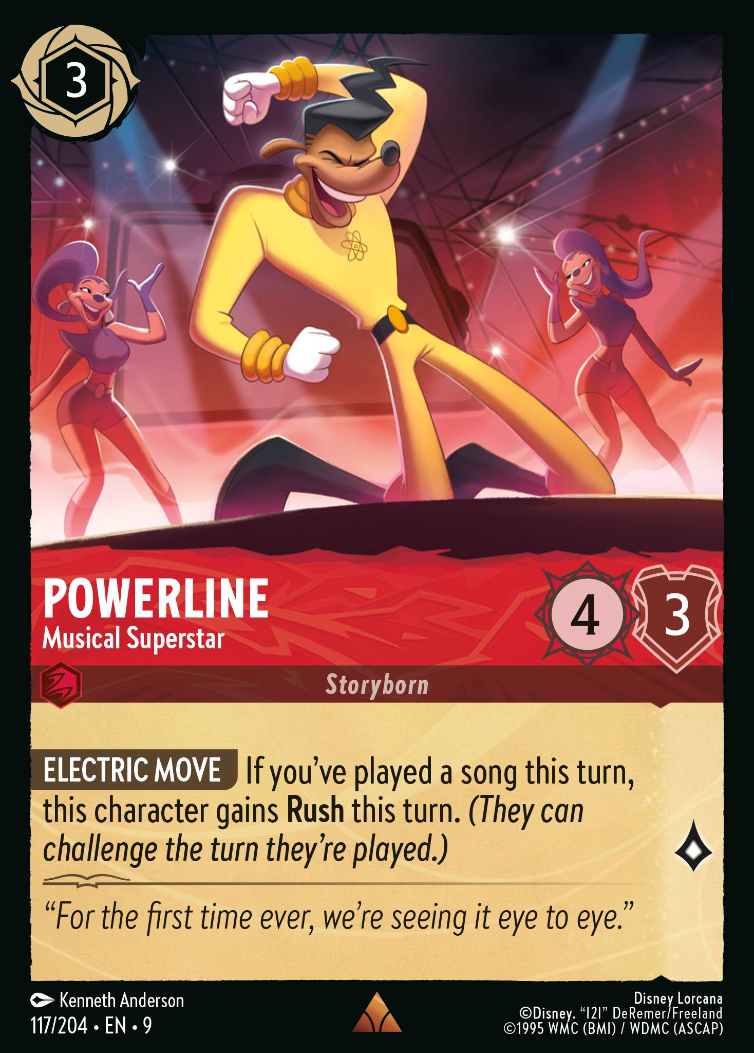 Powerline - Musical Superstar - Rare Lorcana Card