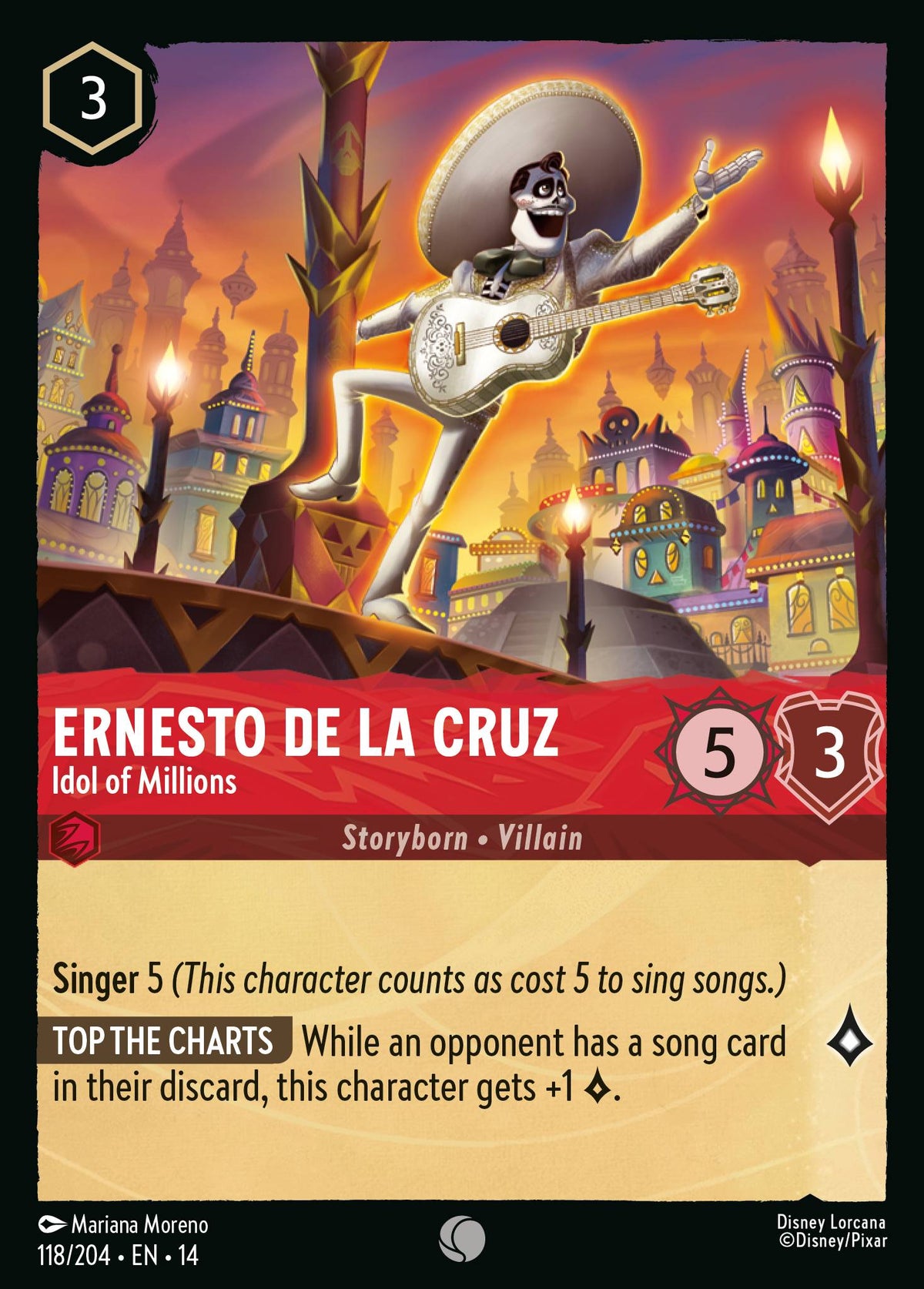 Ernesto de la Cruz - Idol of Millions - Common Lorcana Card