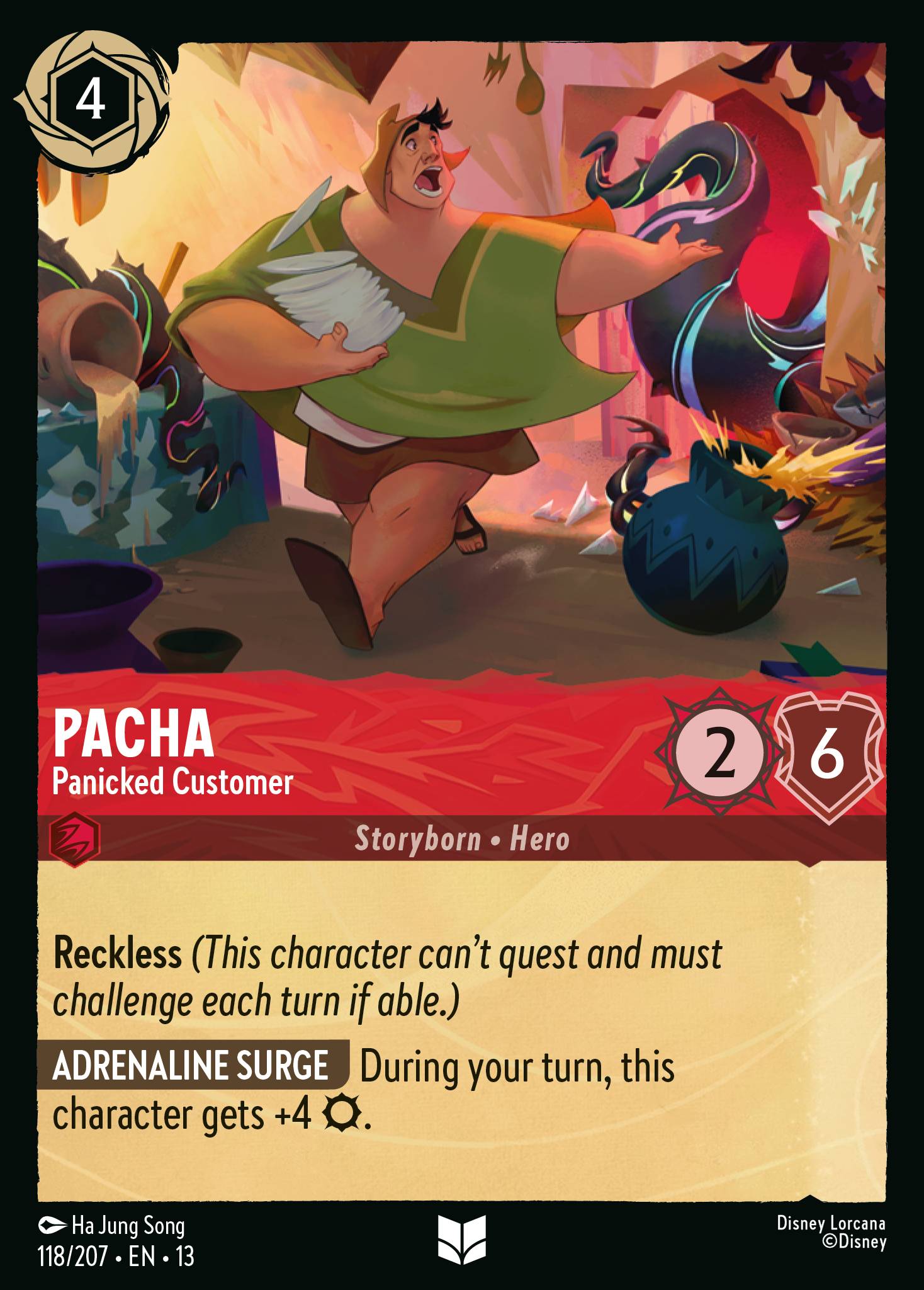 Pacha - Panicked Customer - Uncommon Lorcana Card
