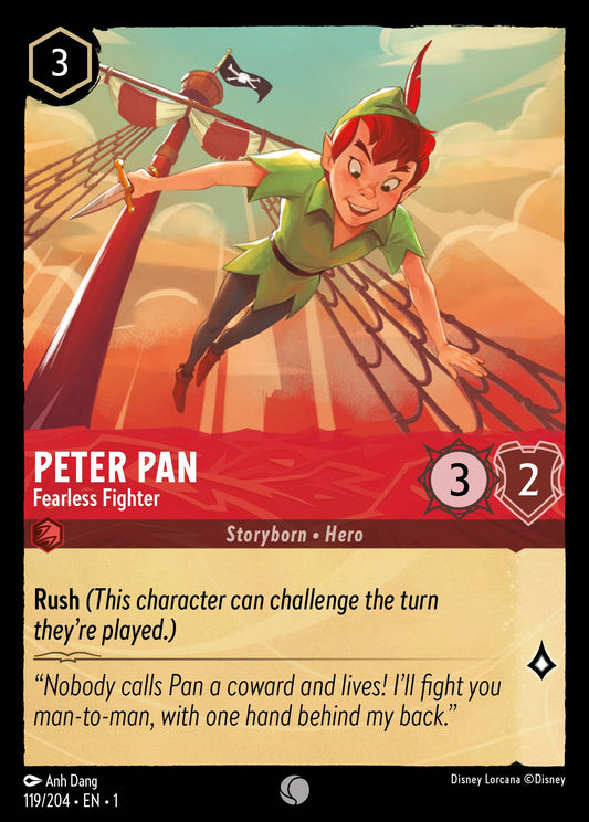 Peter Pan - Fearless Fighter - Common Lorcana Card