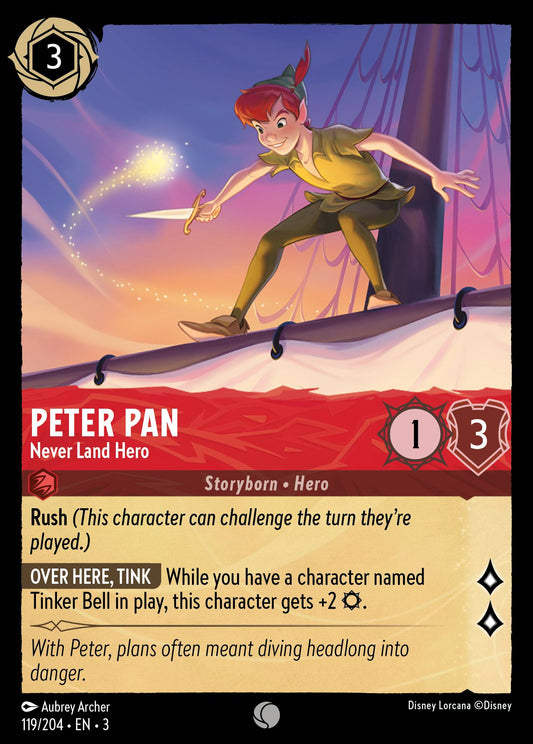 Peter Pan - Never Land Hero - Common Lorcana Card