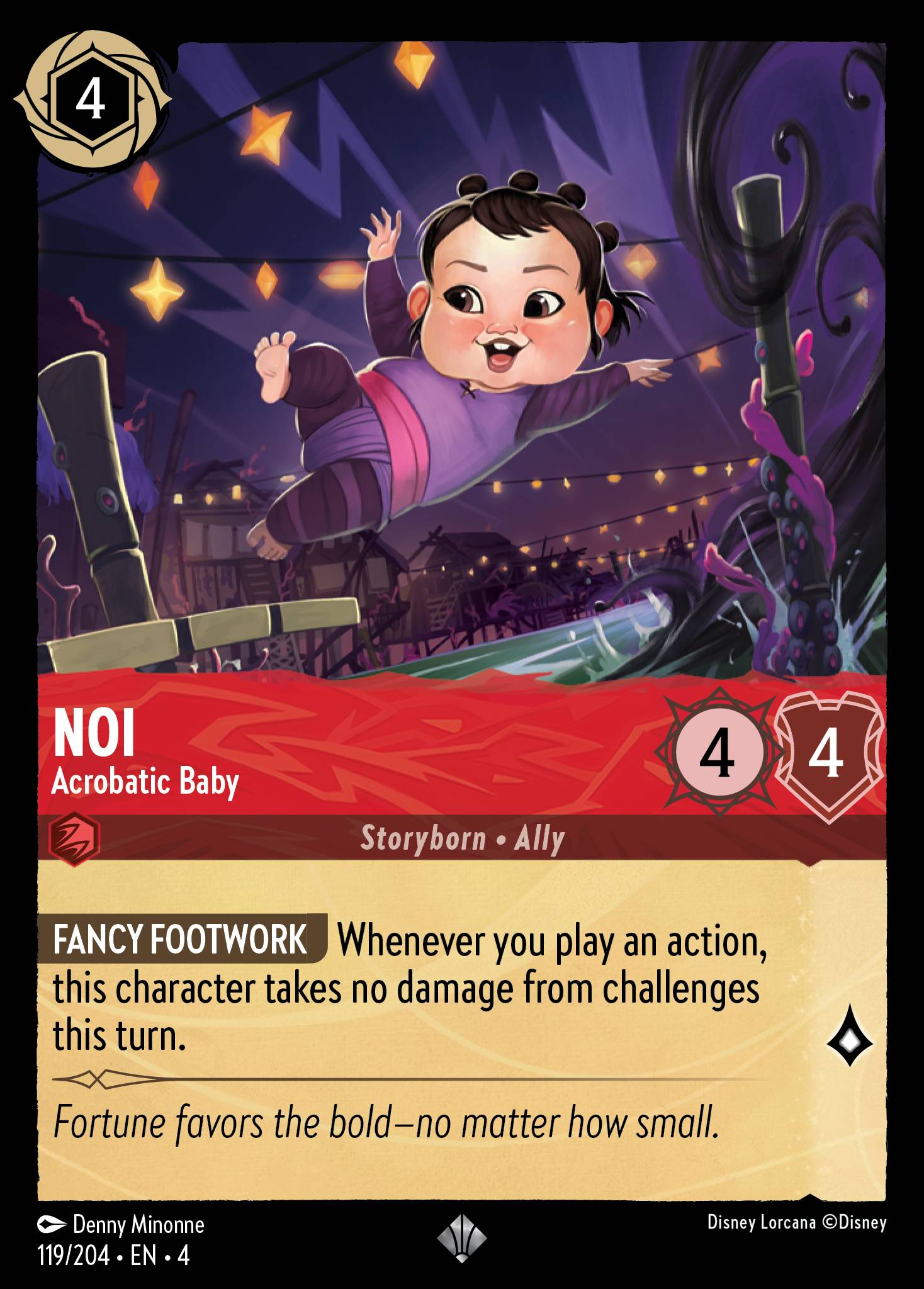 Noi - Acrobatic Baby - Super Rare Lorcana Card