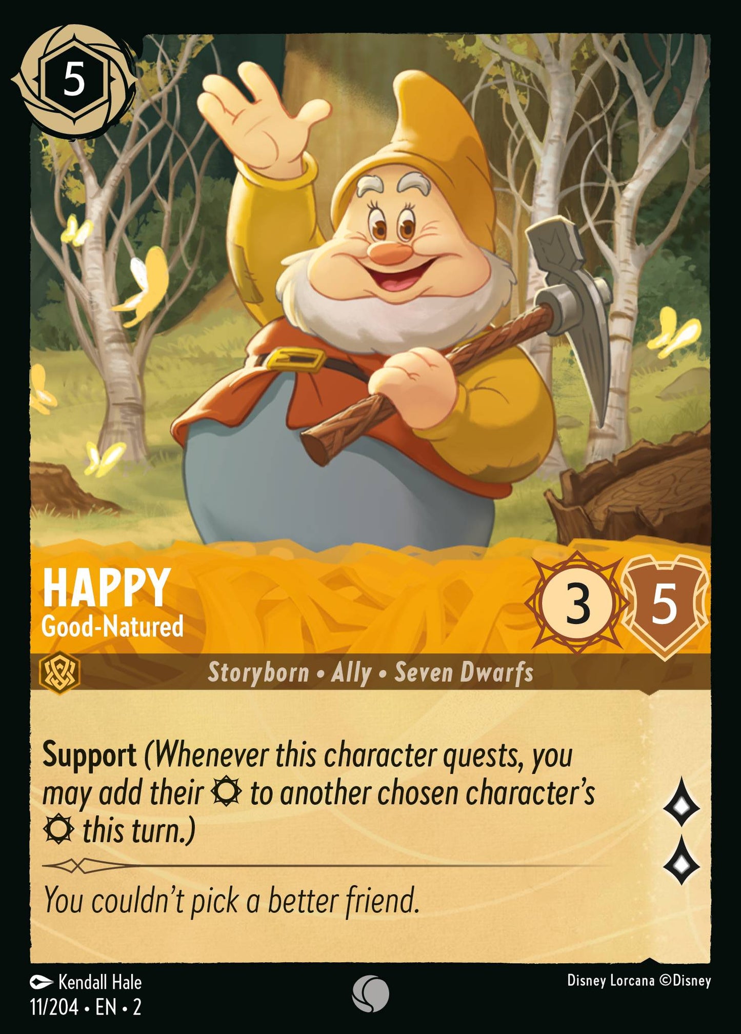 Happy - Good-Natured - Common Lorcana Card