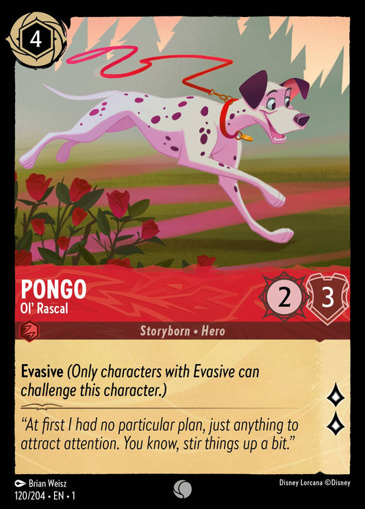Pongo - Ol' Rascal - Common Lorcana Card