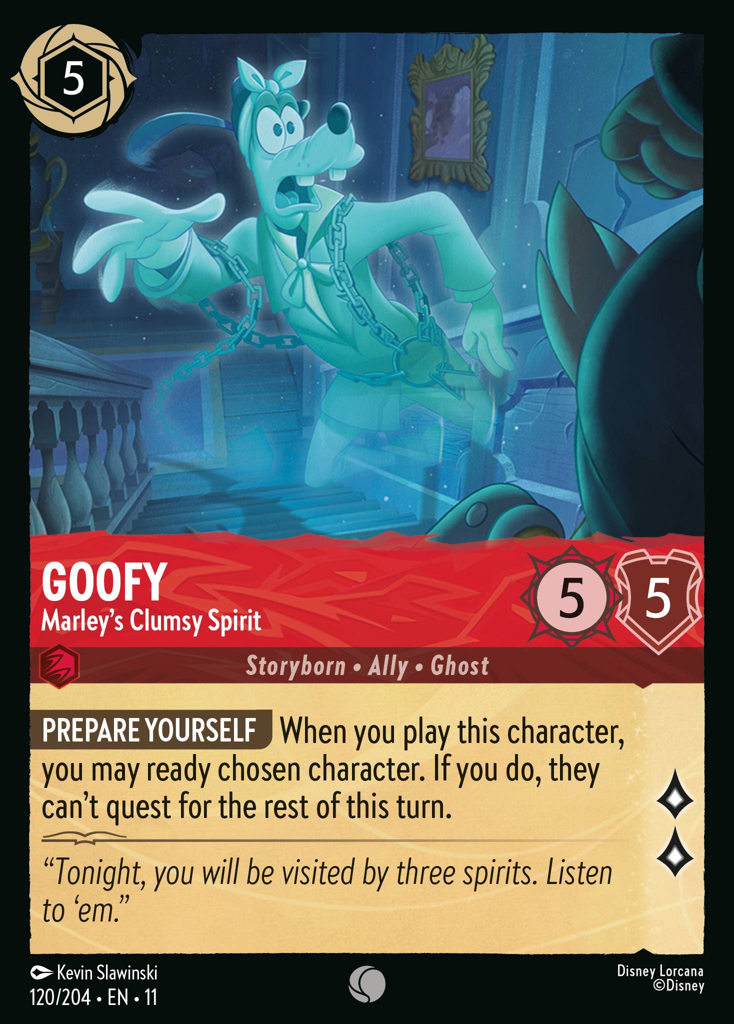 Goofy - Marley's Clumsy Spirit - Common Lorcana Card