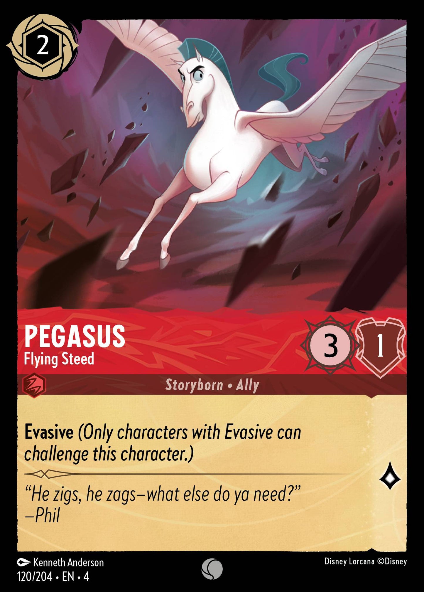 Pegasus - Flying Steed - Common Lorcana Card