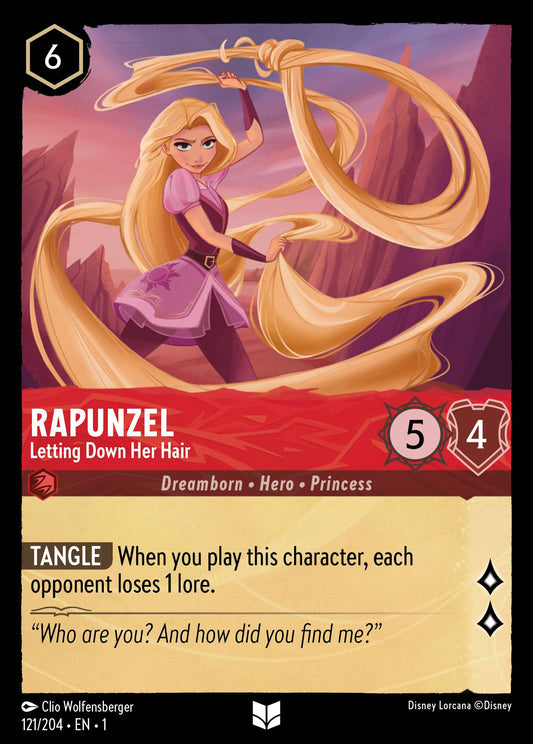 Rapunzel - Letting Down Her Hair - Uncommon Lorcana Card