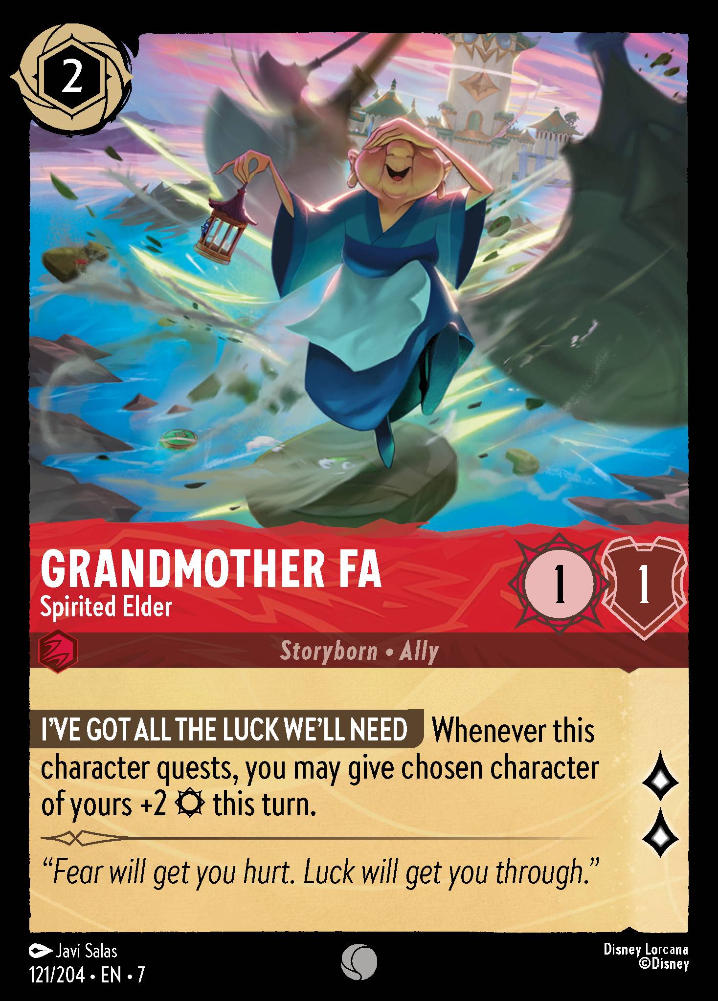 Grandmother Fa - Spirited Elder - Common Lorcana Card