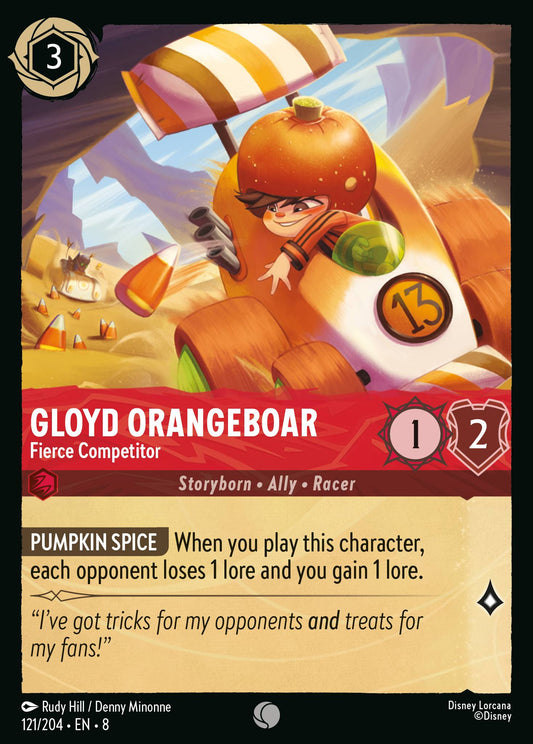 Gloyd Orangeboar - Fierce Competitor - Common Lorcana Card