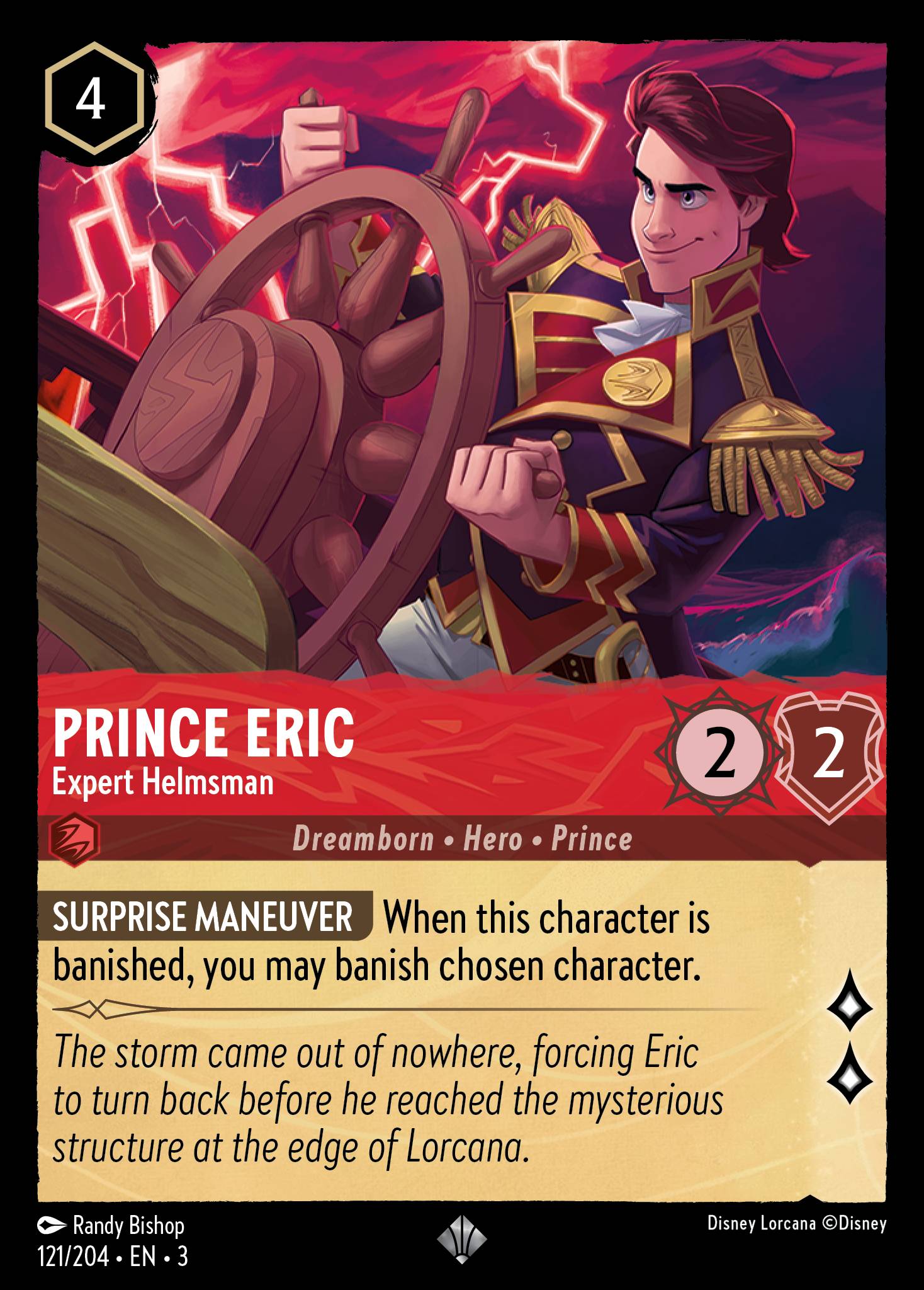 Prince Eric - Expert Helmsman - Super Rare Lorcana Card