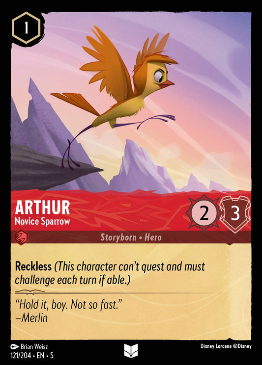 Arthur - Novice Sparrow - Uncommon Lorcana Card